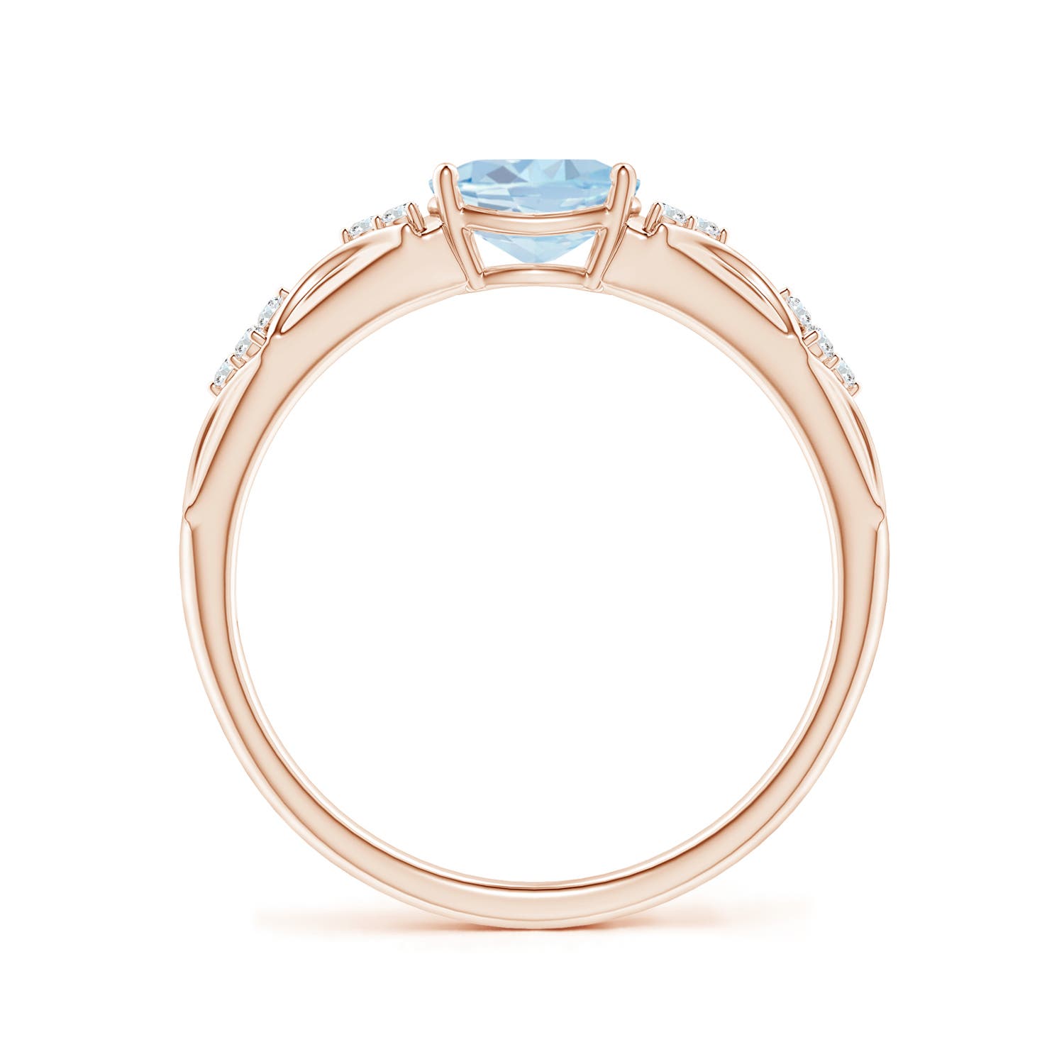 A - Aquamarine / 0.64 CT / 14 KT Rose Gold