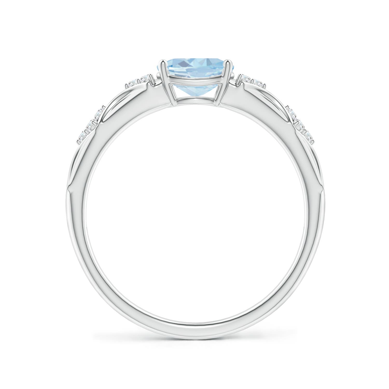 A - Aquamarine / 0.64 CT / 14 KT White Gold