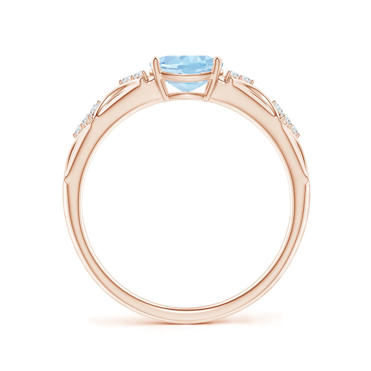 AAA - Aquamarine / 0.64 CT / 14 KT Rose Gold