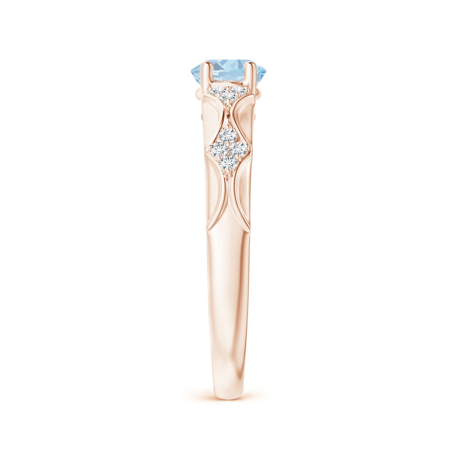 A - Aquamarine / 1.07 CT / 14 KT Rose Gold