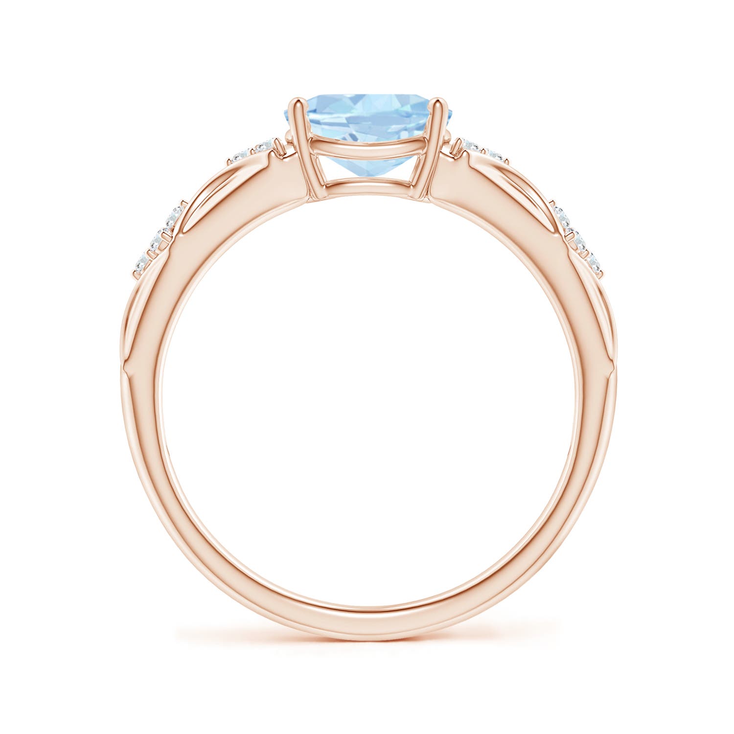 AA - Aquamarine / 1.07 CT / 14 KT Rose Gold