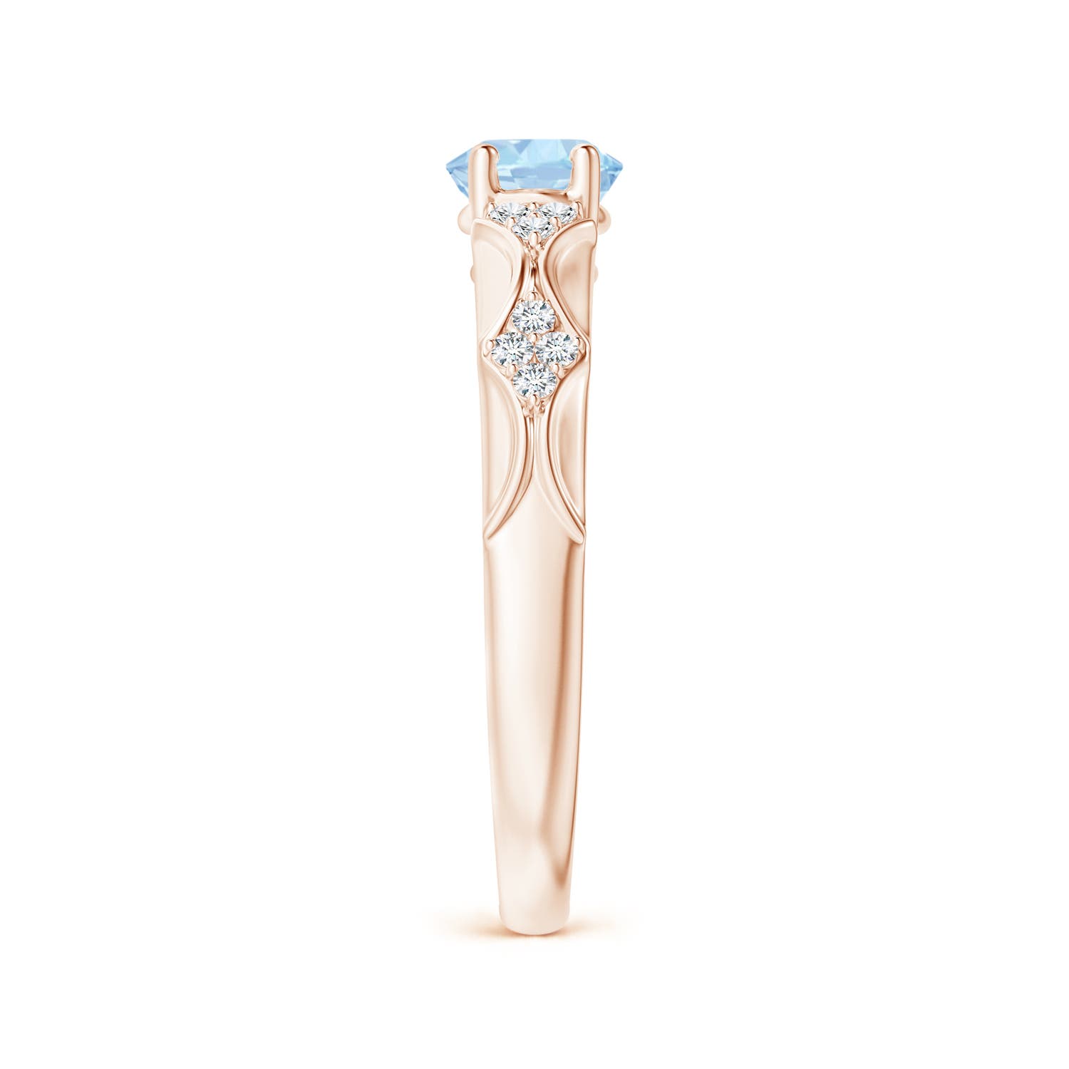 AA - Aquamarine / 1.07 CT / 14 KT Rose Gold