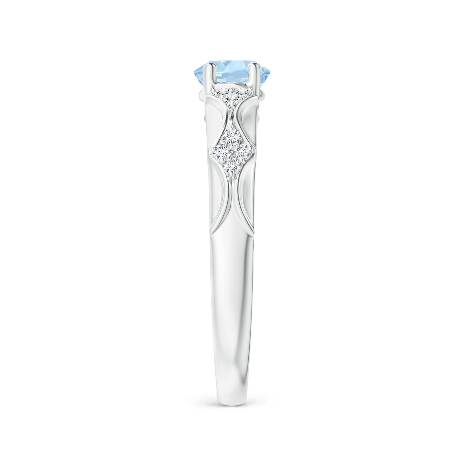 AA - Aquamarine / 1.07 CT / 14 KT White Gold