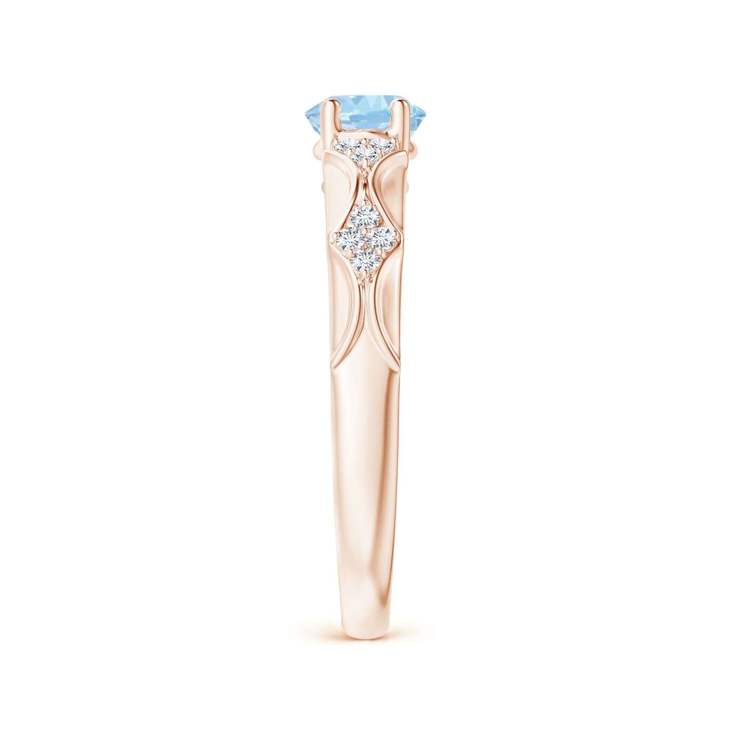 AAA - Aquamarine / 1.07 CT / 14 KT Rose Gold