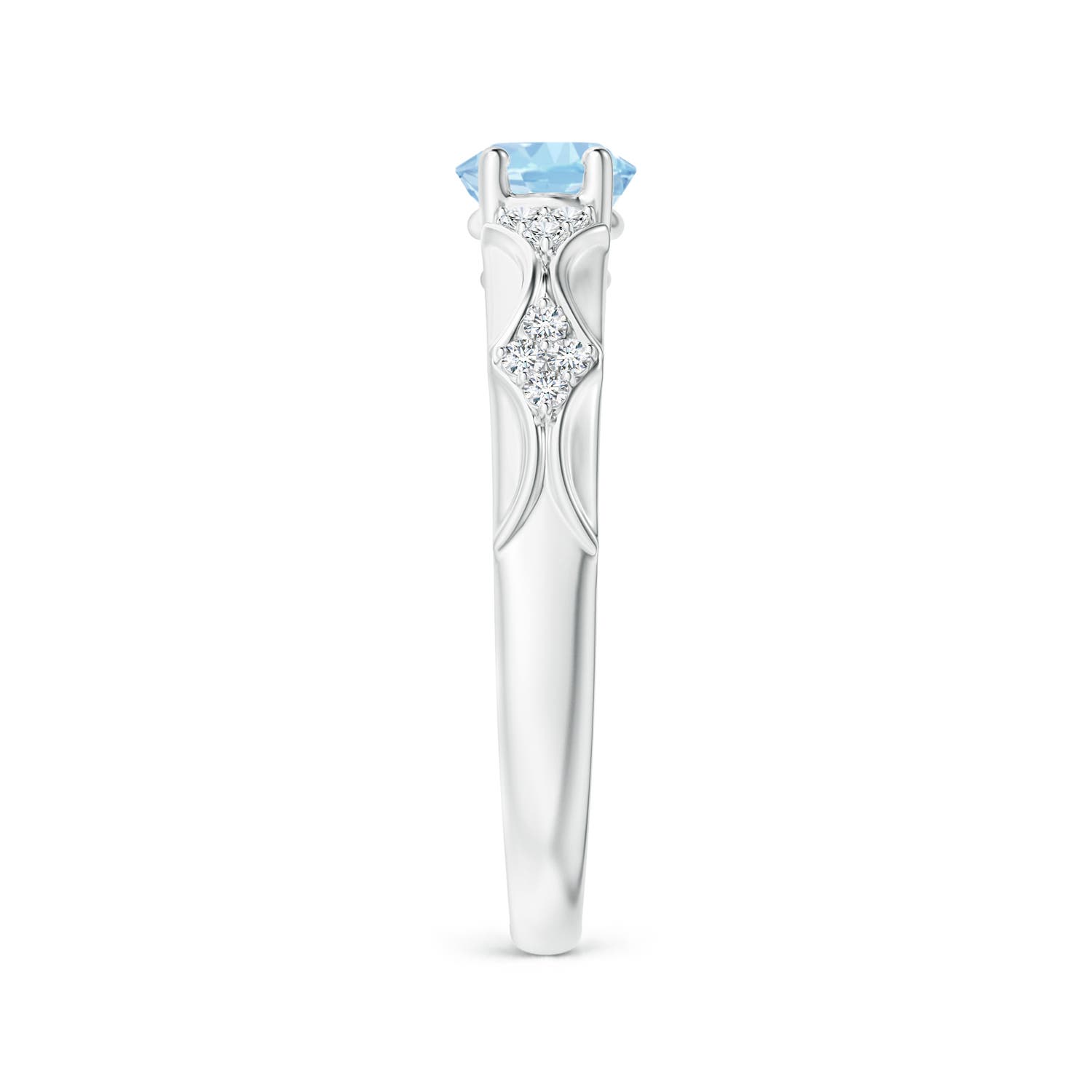 AAA - Aquamarine / 1.07 CT / 14 KT White Gold