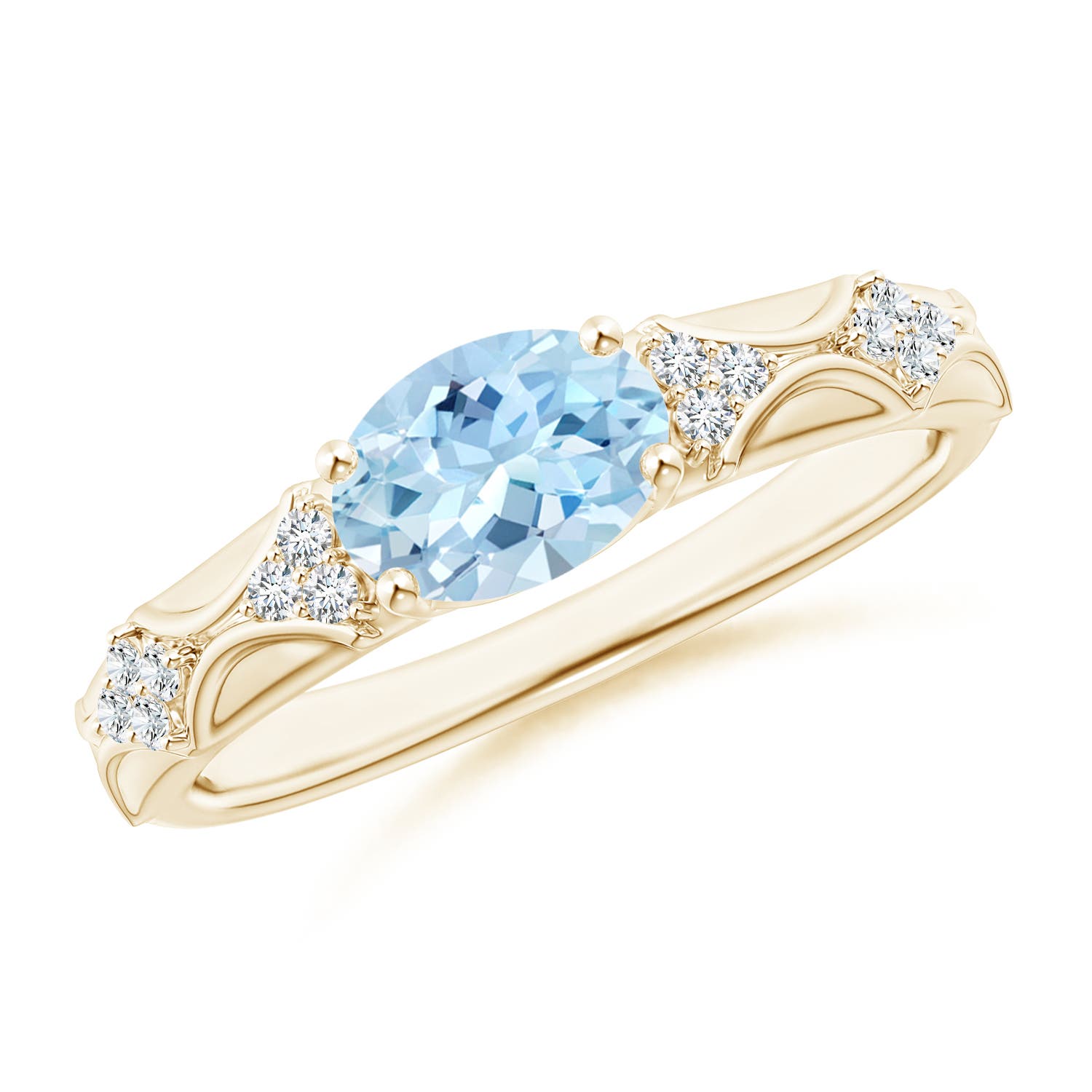 AAA - Aquamarine / 1.07 CT / 14 KT Yellow Gold