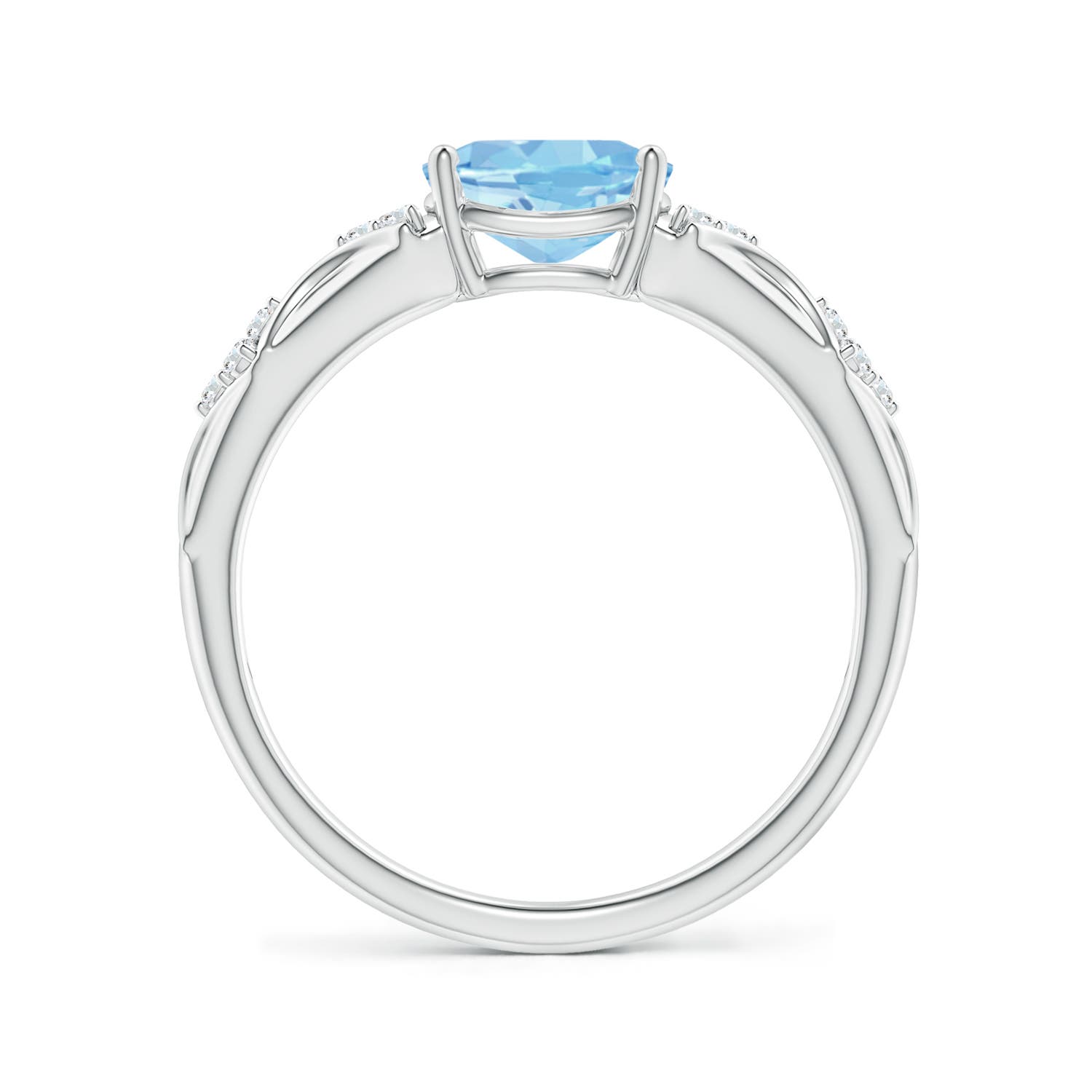 AAAA - Aquamarine / 1.07 CT / 14 KT White Gold