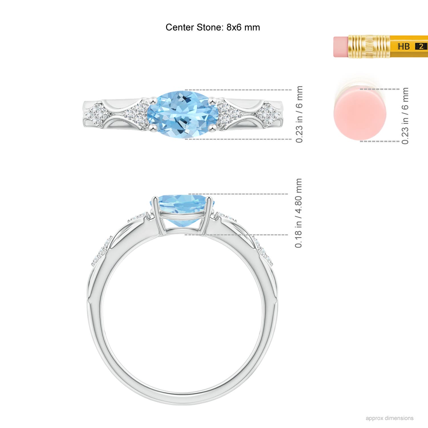 AAAA - Aquamarine / 1.07 CT / 14 KT White Gold