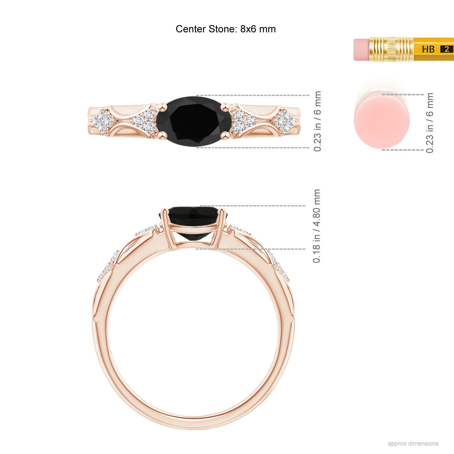 AAA - Black Onyx / 1.32 CT / 14 KT Rose Gold