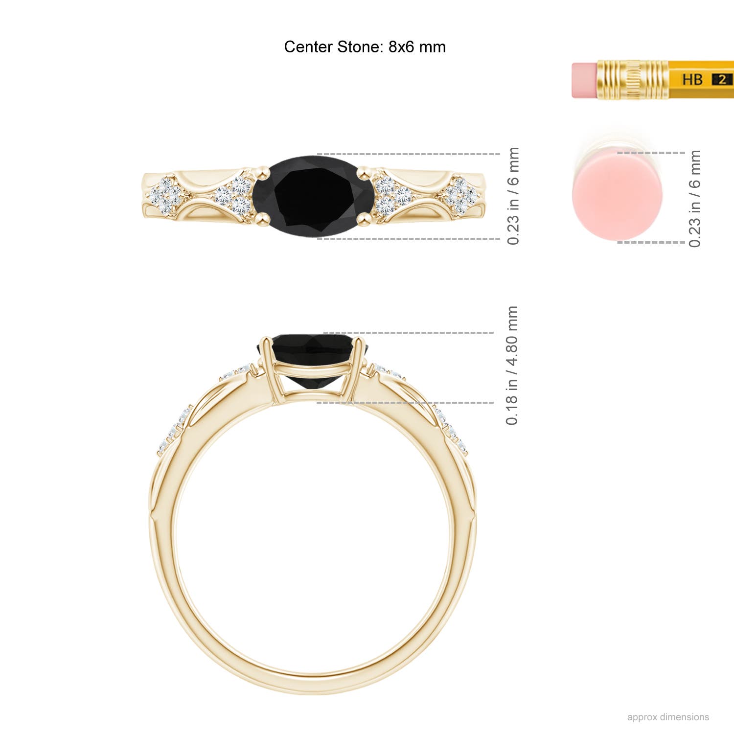 AAA - Black Onyx / 1.32 CT / 14 KT Yellow Gold