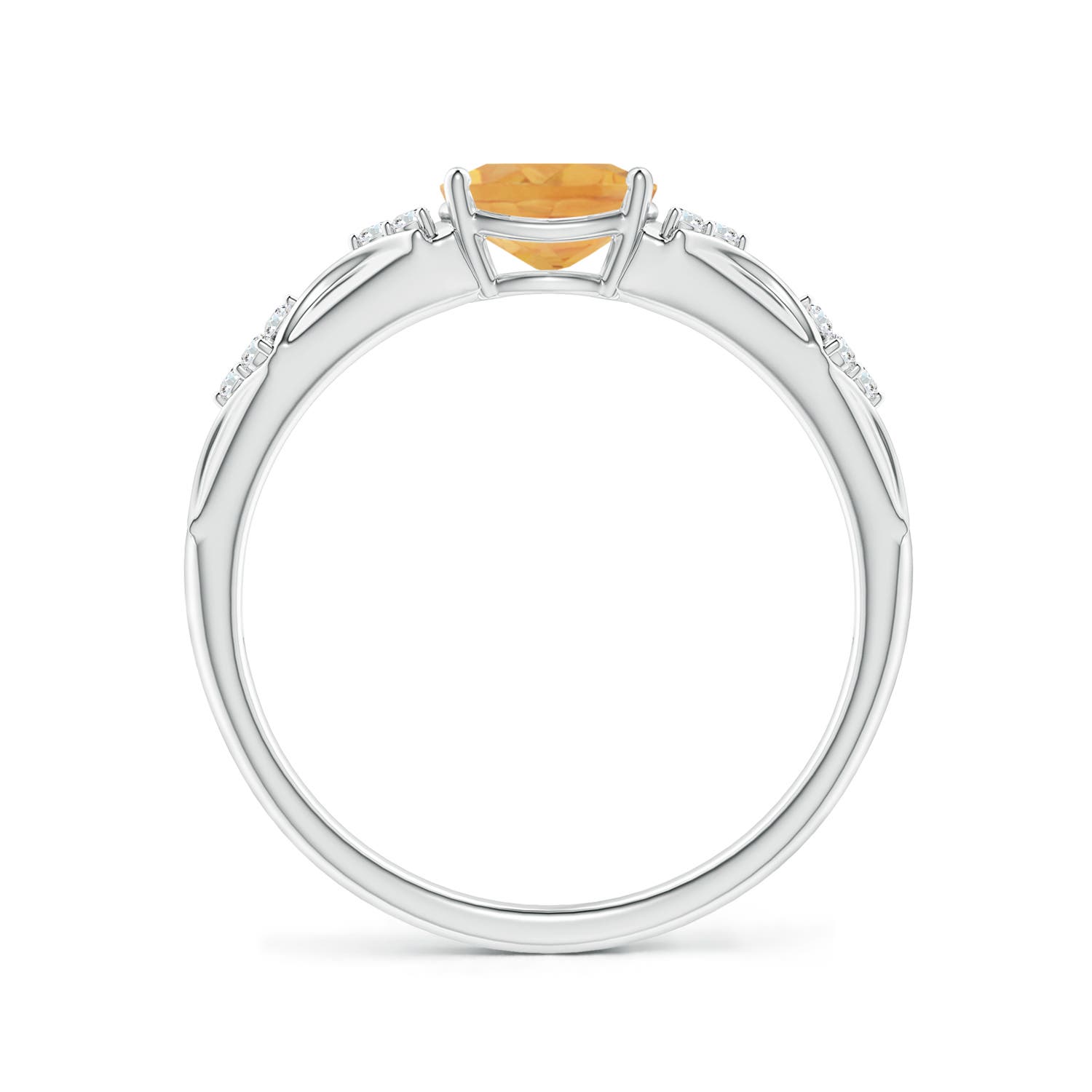 A - Citrine / 0.79 CT / 14 KT White Gold