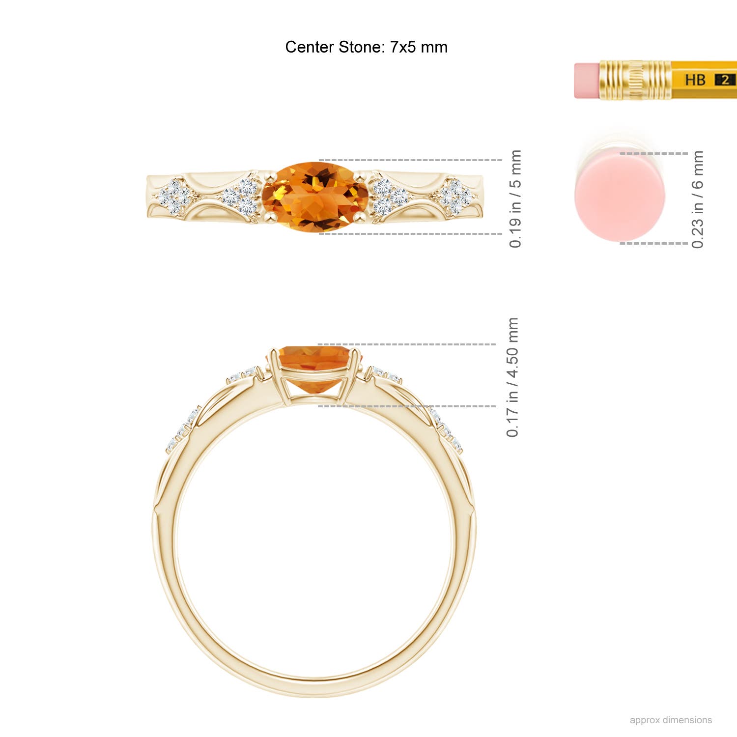 AAA - Citrine / 0.79 CT / 14 KT Yellow Gold