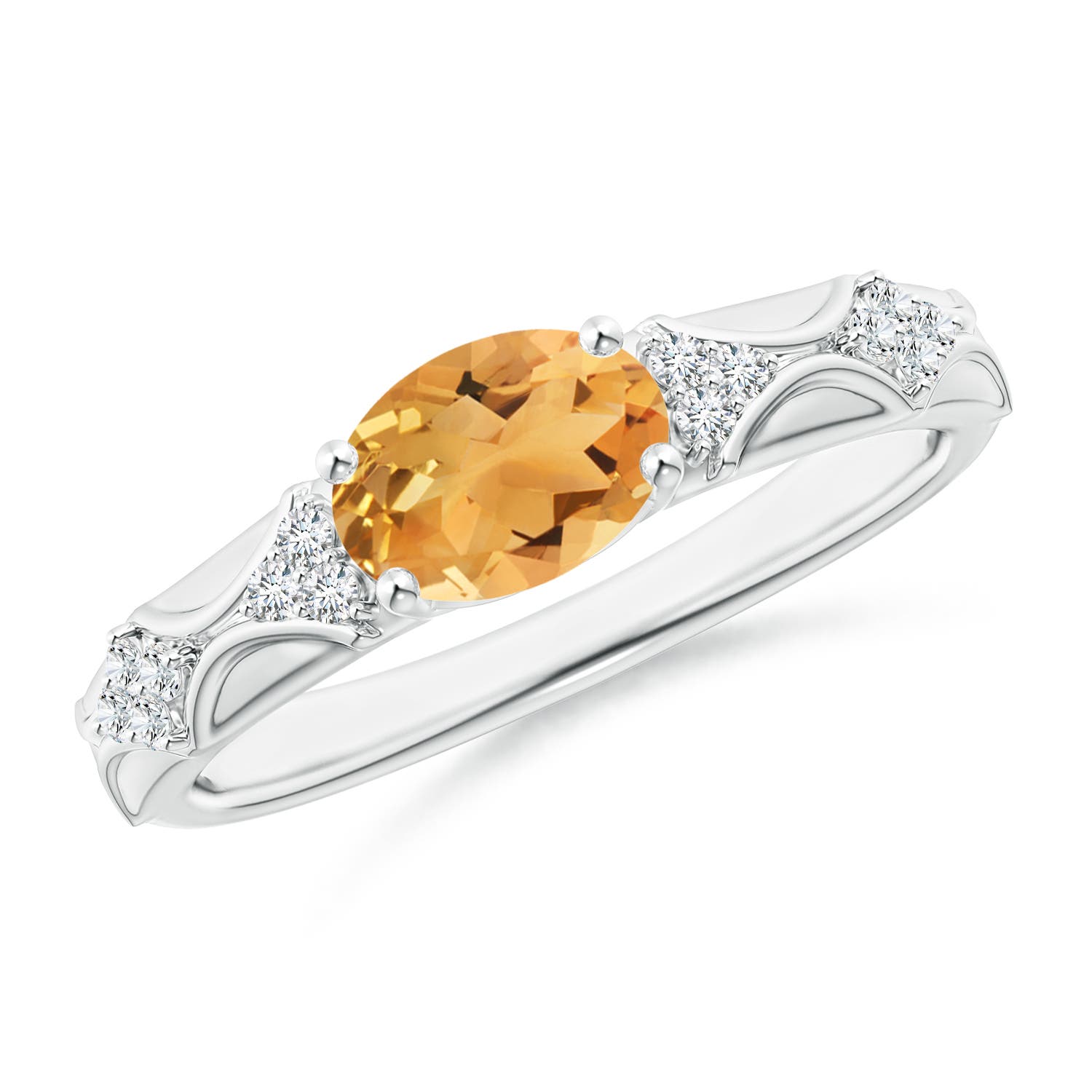 A - Citrine / 1.17 CT / 14 KT White Gold