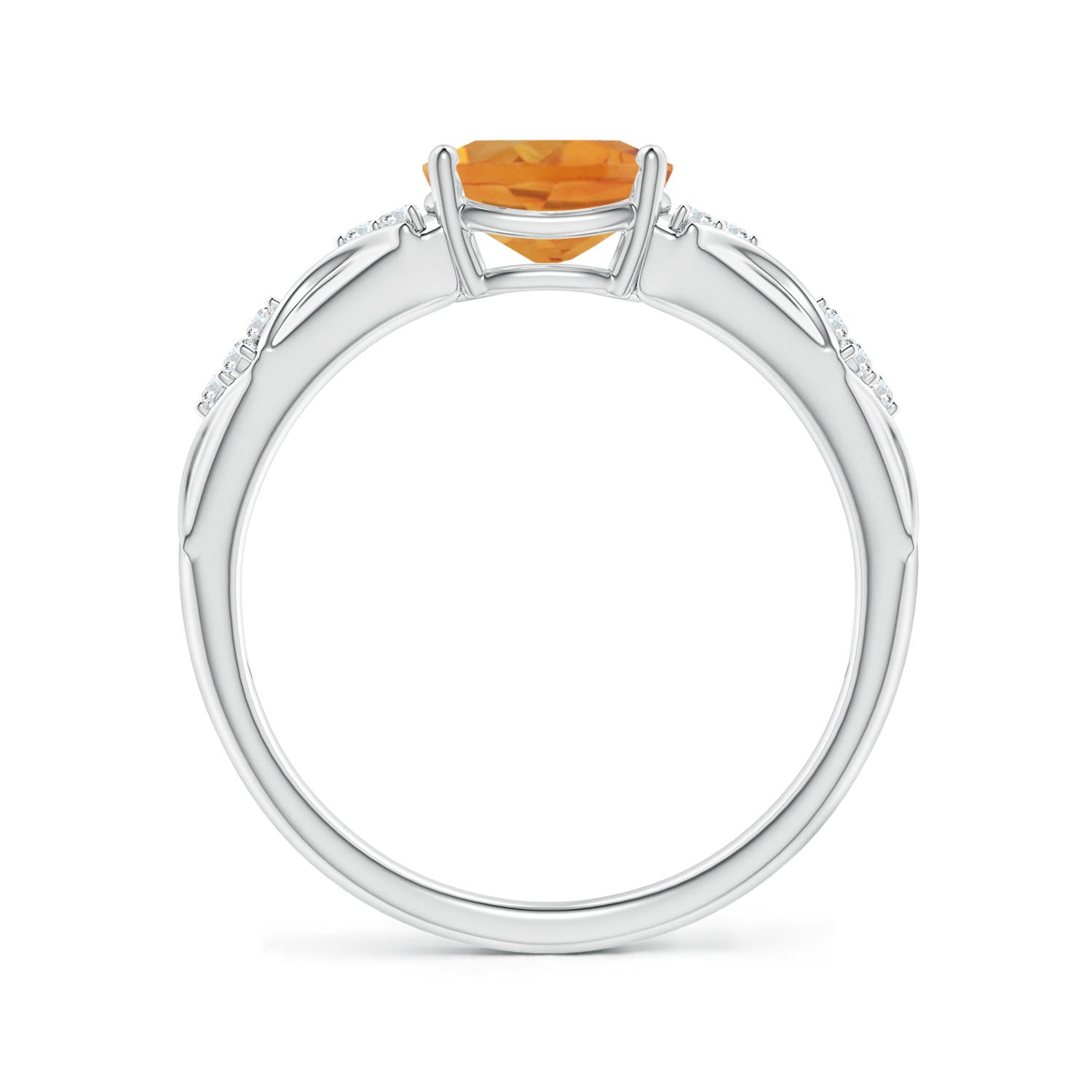 AA - Citrine / 1.17 CT / 14 KT White Gold