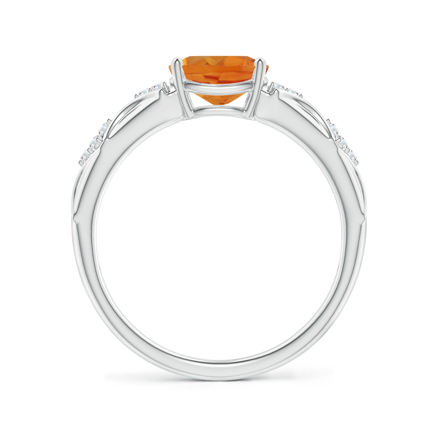 AAA - Citrine / 1.17 CT / 14 KT White Gold