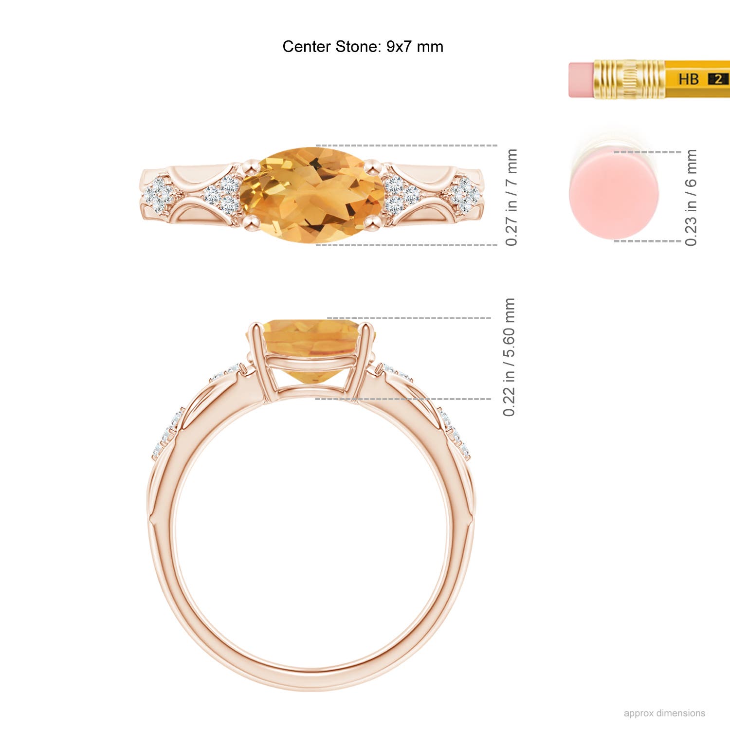 A - Citrine / 1.73 CT / 14 KT Rose Gold