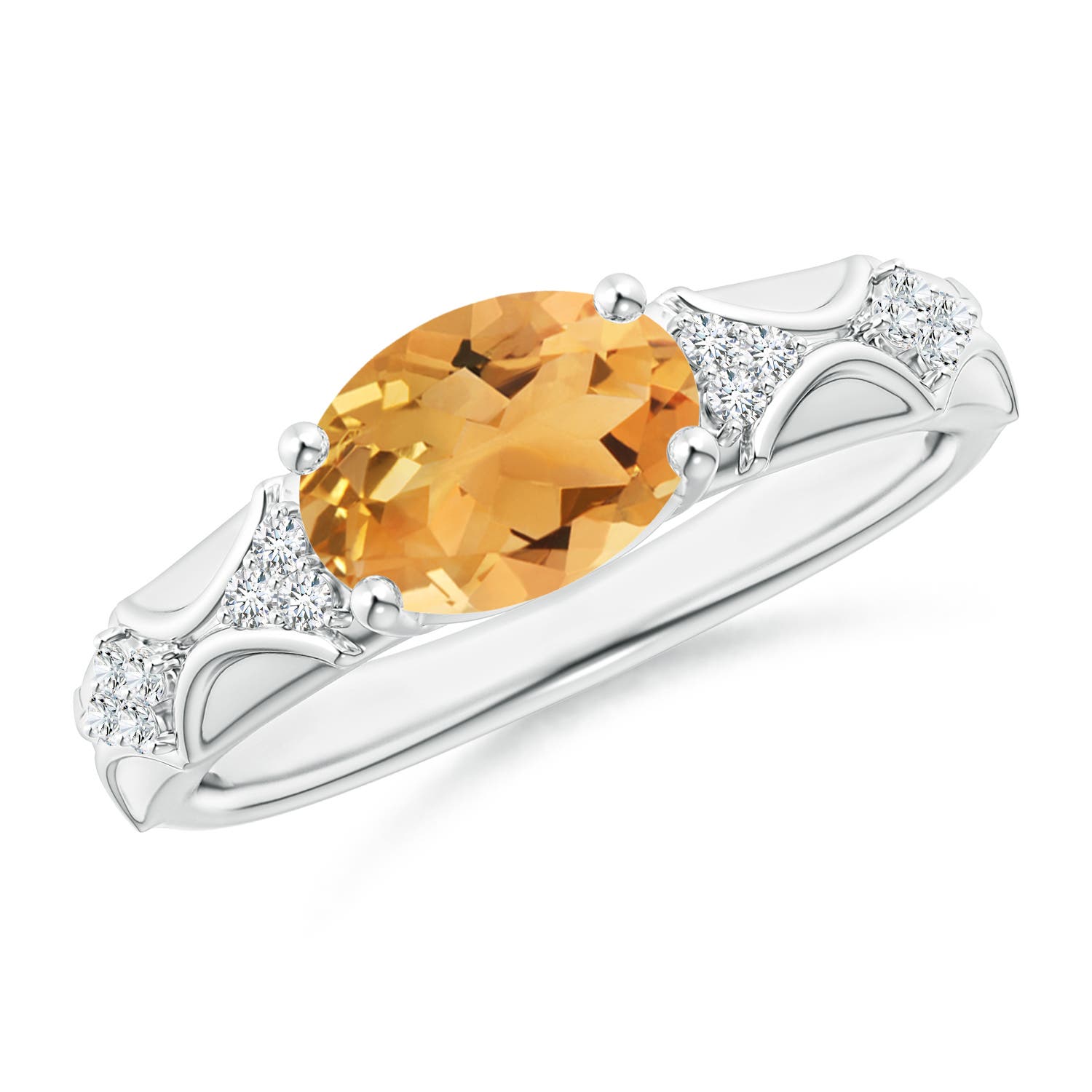 A - Citrine / 1.73 CT / 14 KT White Gold