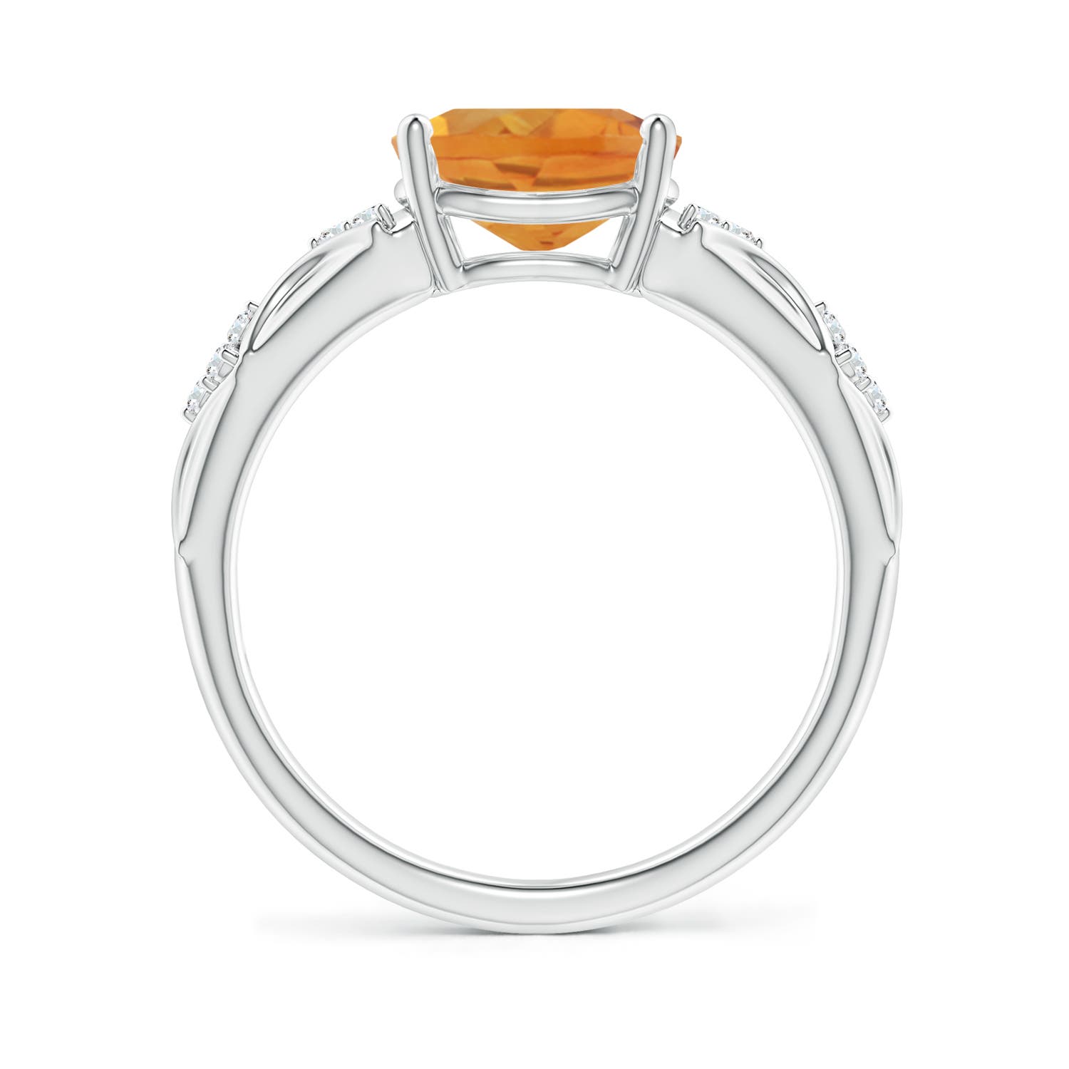 AA - Citrine / 1.73 CT / 14 KT White Gold