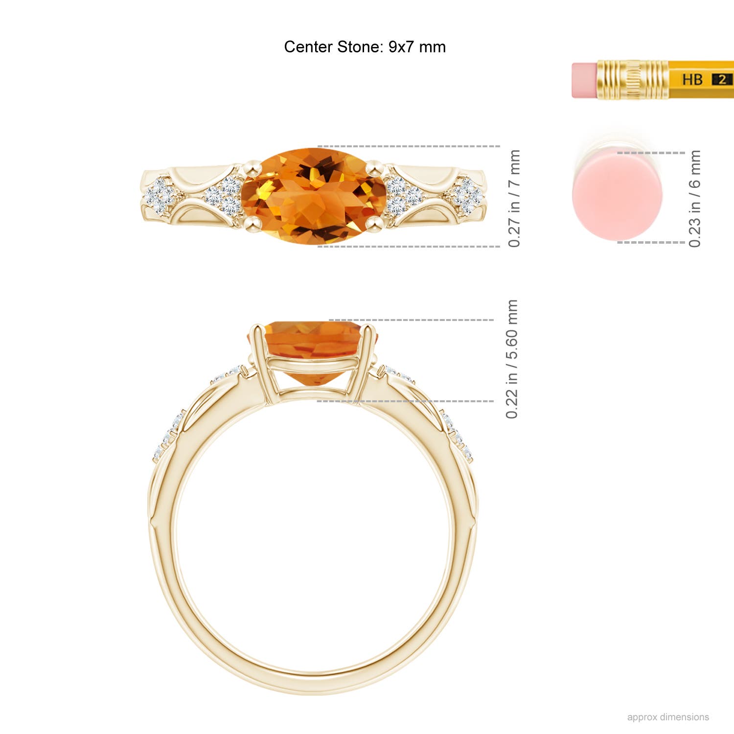 AAA - Citrine / 1.73 CT / 14 KT Yellow Gold