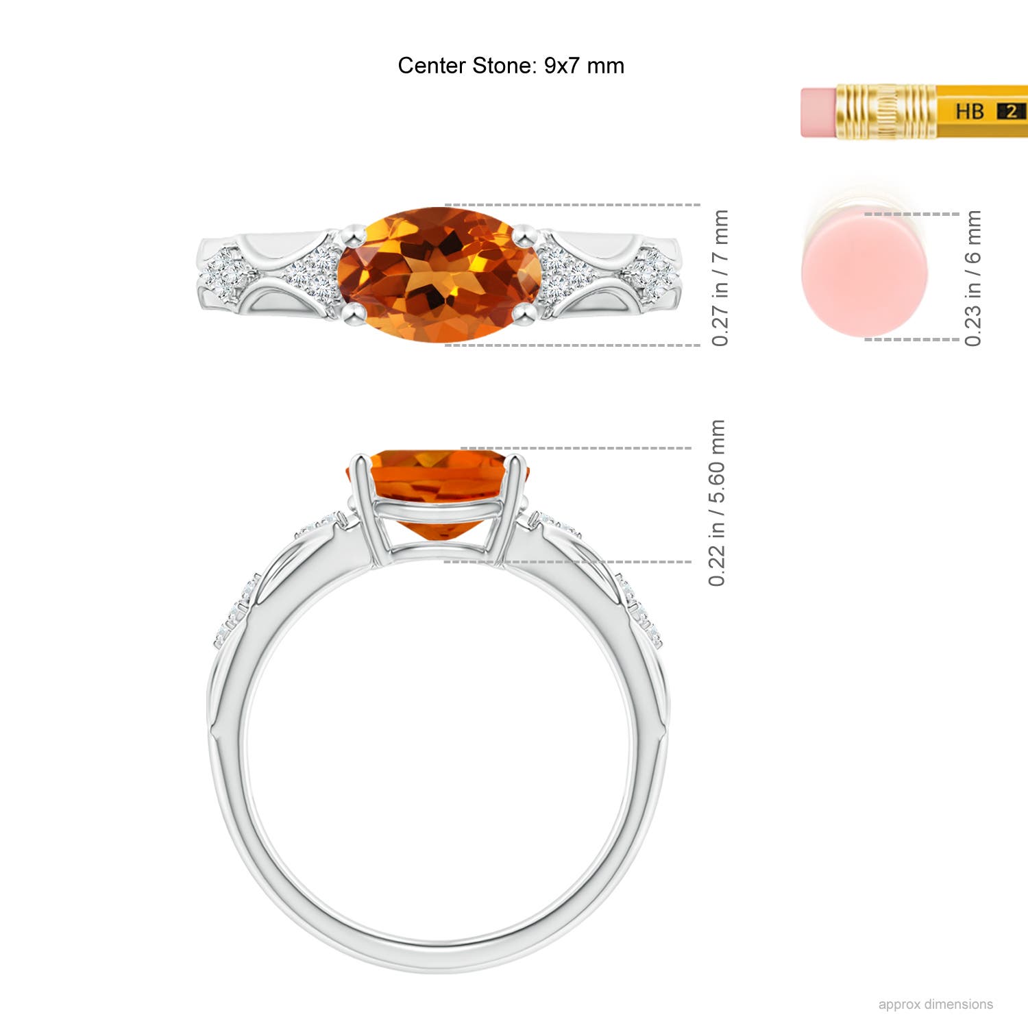 AAAA - Citrine / 1.73 CT / 14 KT White Gold