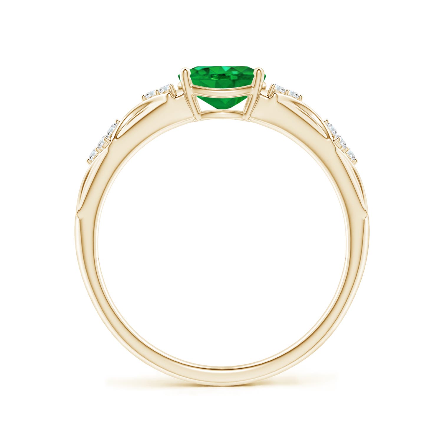 AAA - Emerald / 0.72 CT / 14 KT Yellow Gold