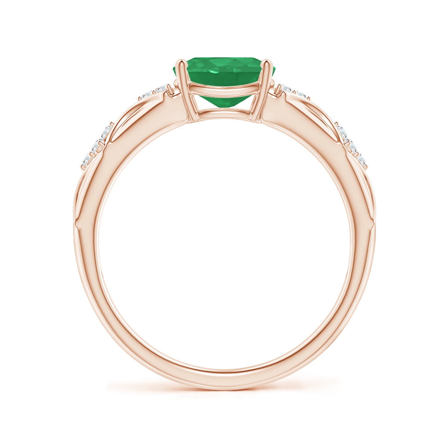 A - Emerald / 1.17 CT / 14 KT Rose Gold