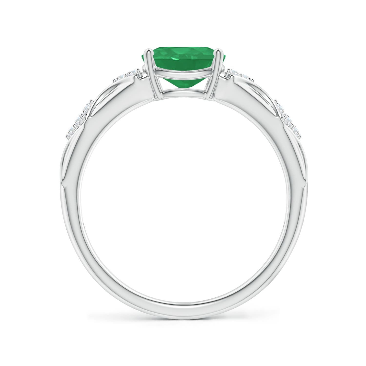 A - Emerald / 1.17 CT / 14 KT White Gold