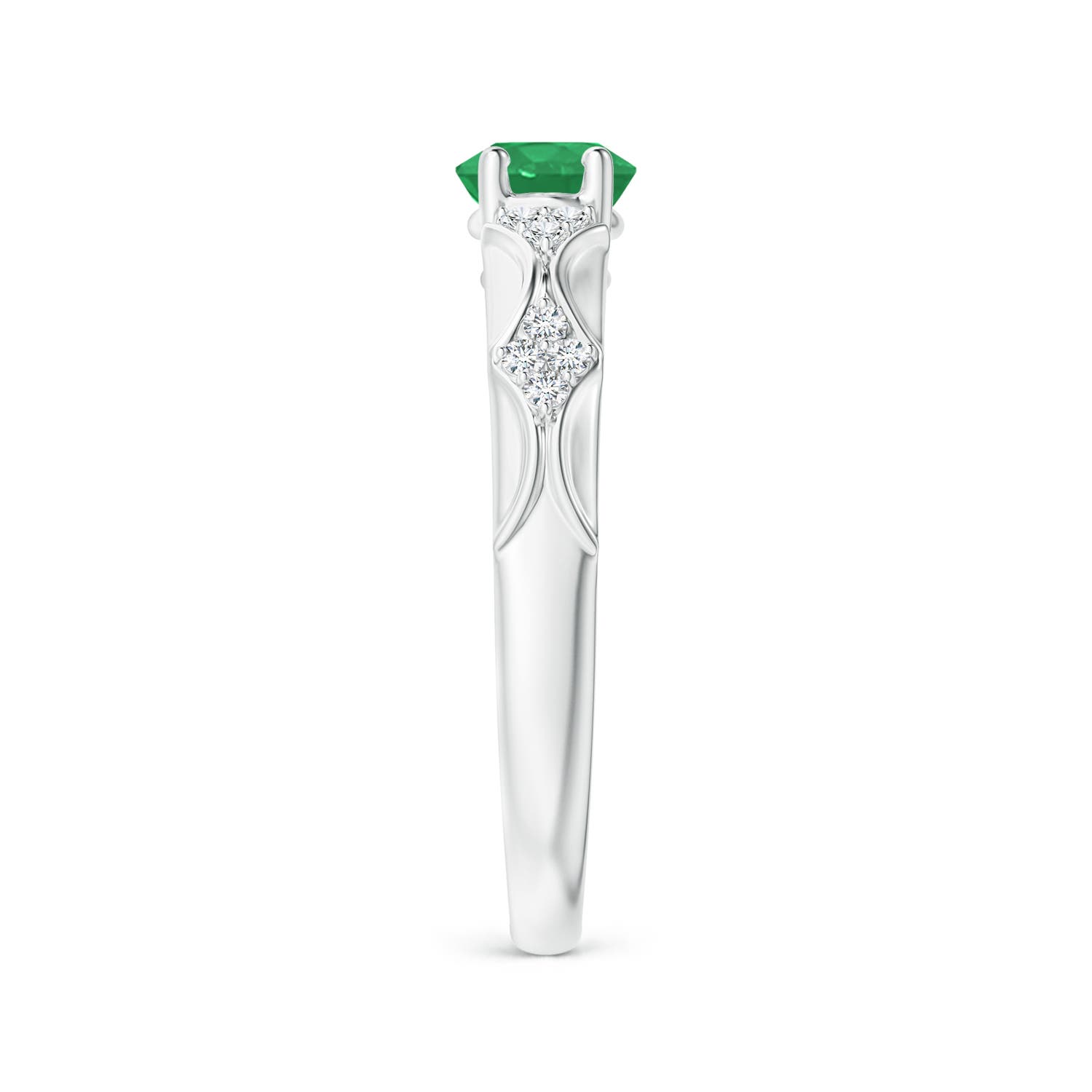 A - Emerald / 1.17 CT / 14 KT White Gold