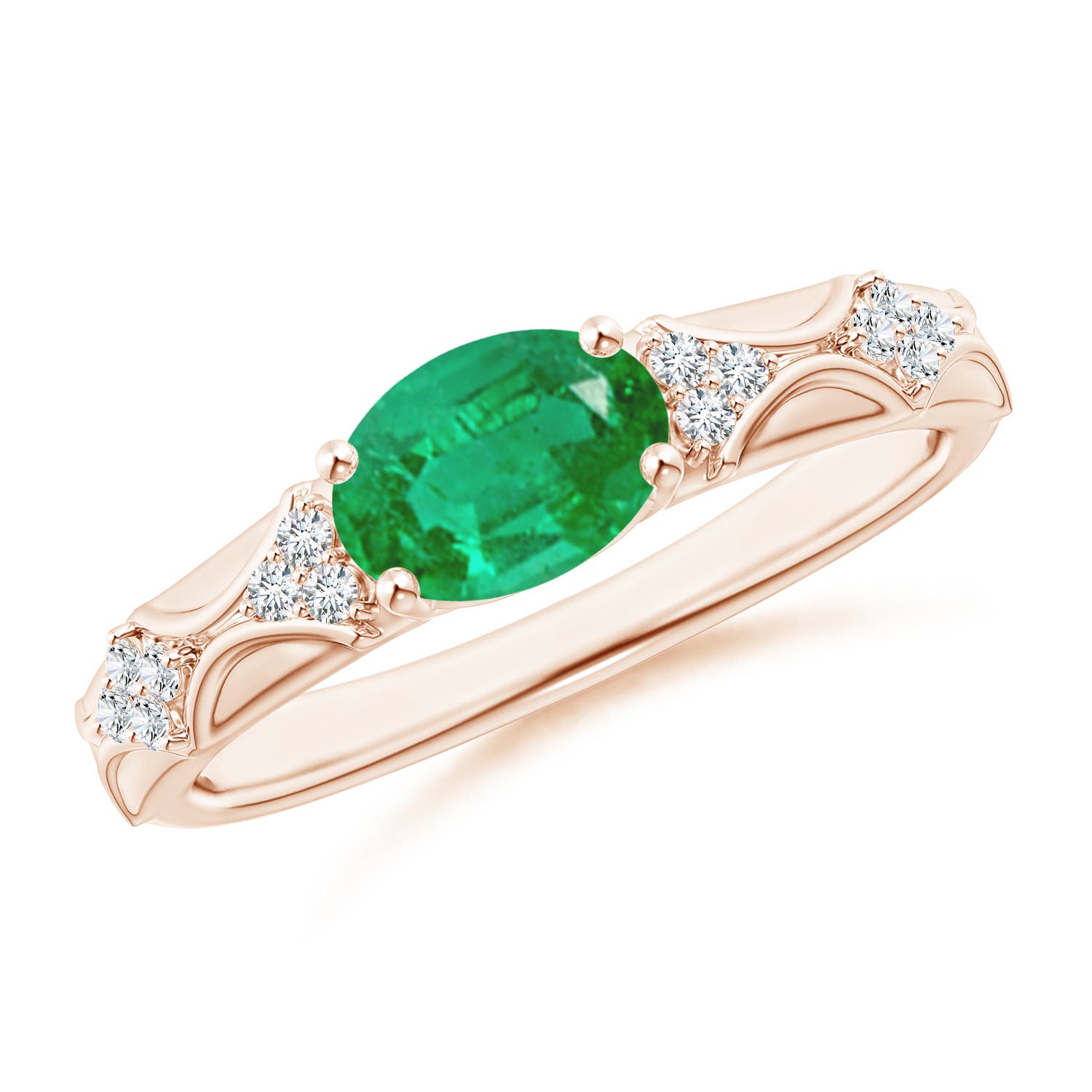 AA - Emerald / 1.17 CT / 14 KT Rose Gold