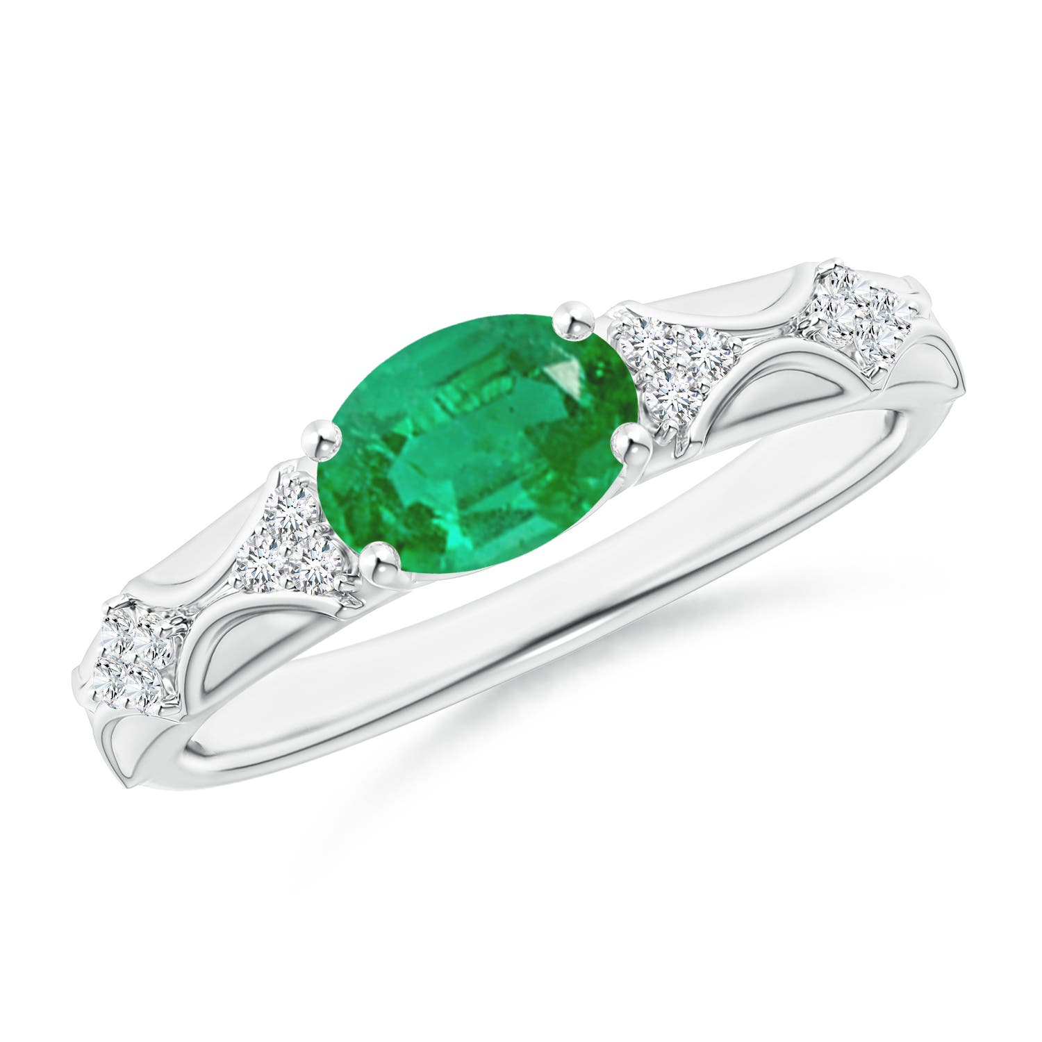 AA - Emerald / 1.17 CT / 14 KT White Gold