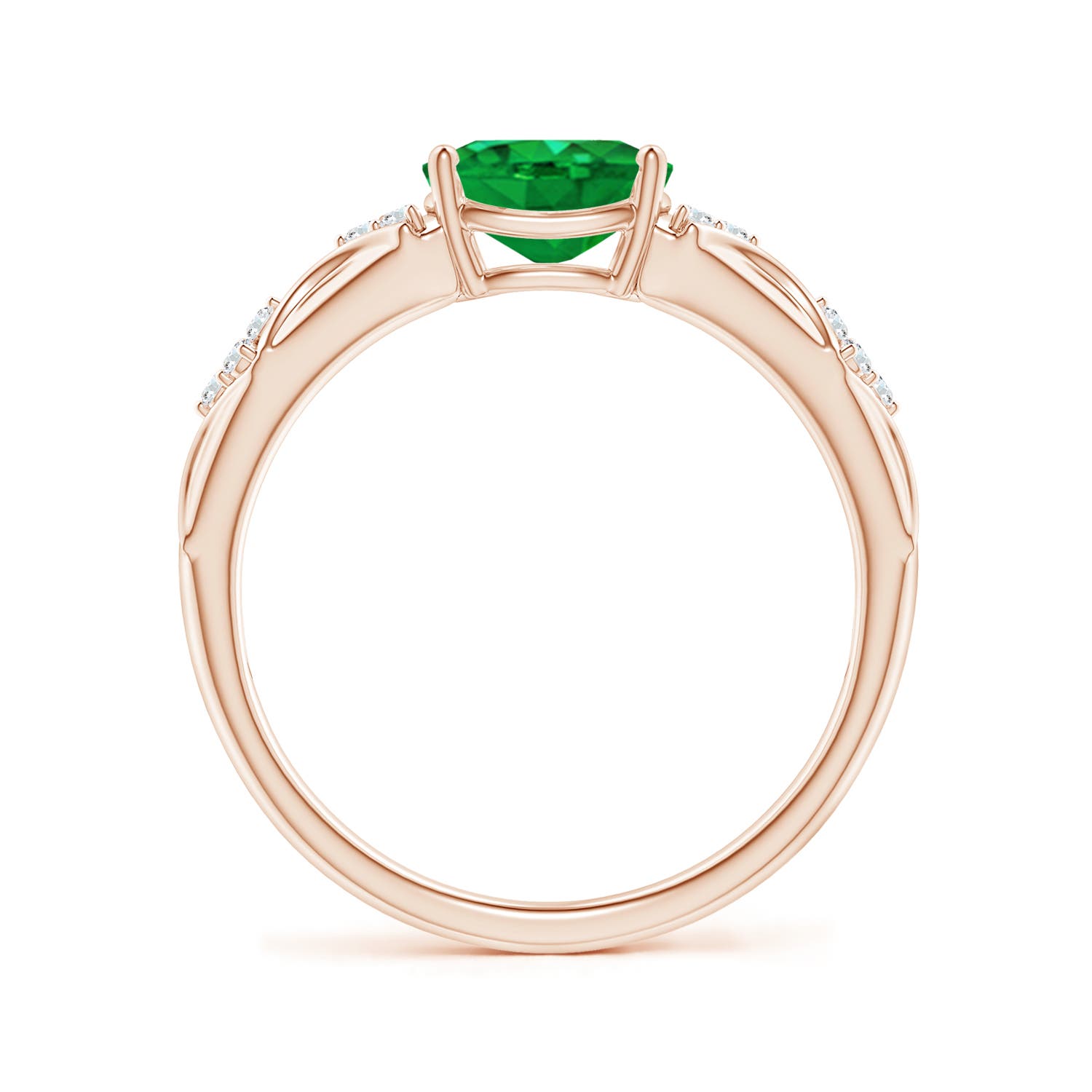 AAA - Emerald / 1.17 CT / 14 KT Rose Gold