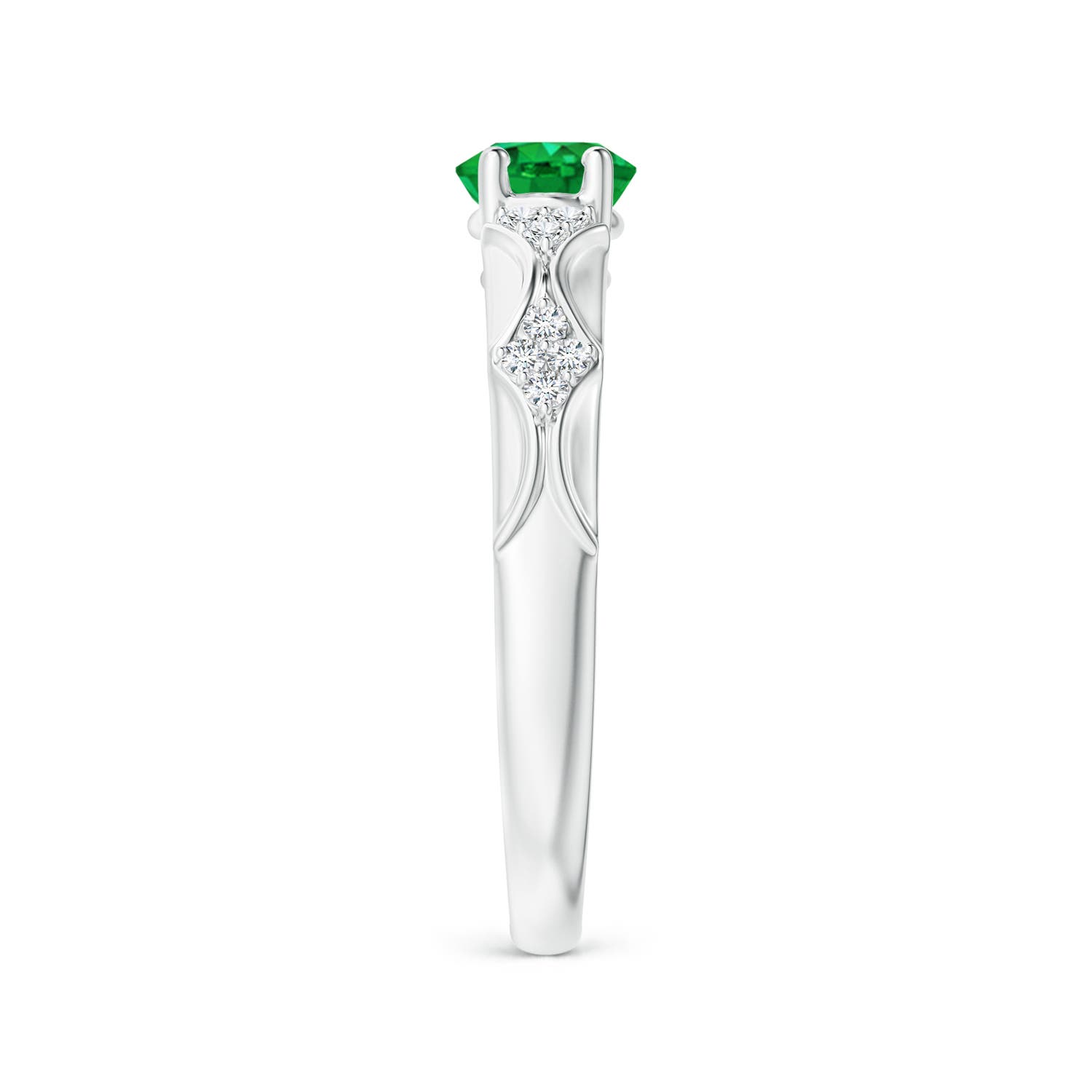 AAA - Emerald / 1.17 CT / 14 KT White Gold