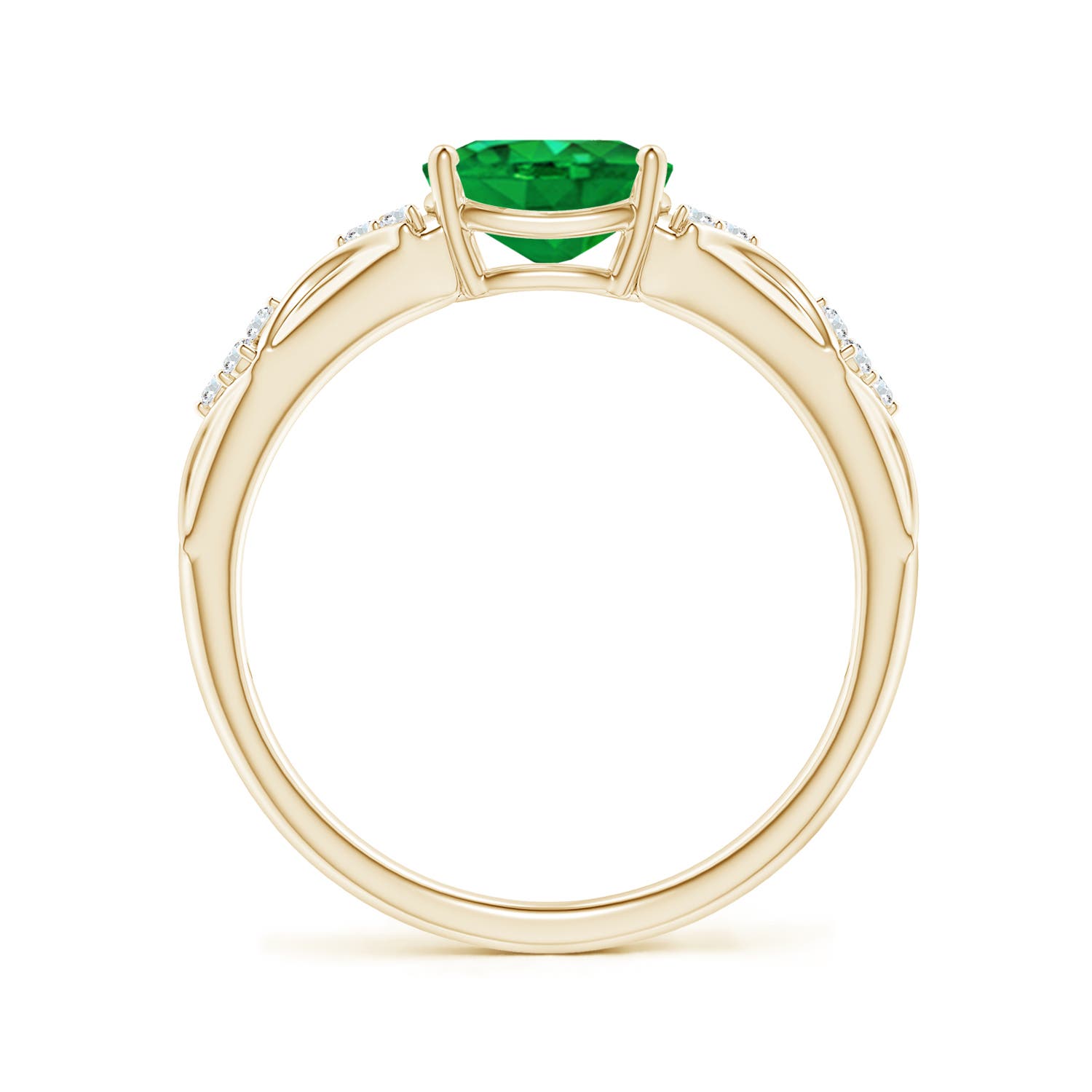 AAA - Emerald / 1.17 CT / 14 KT Yellow Gold