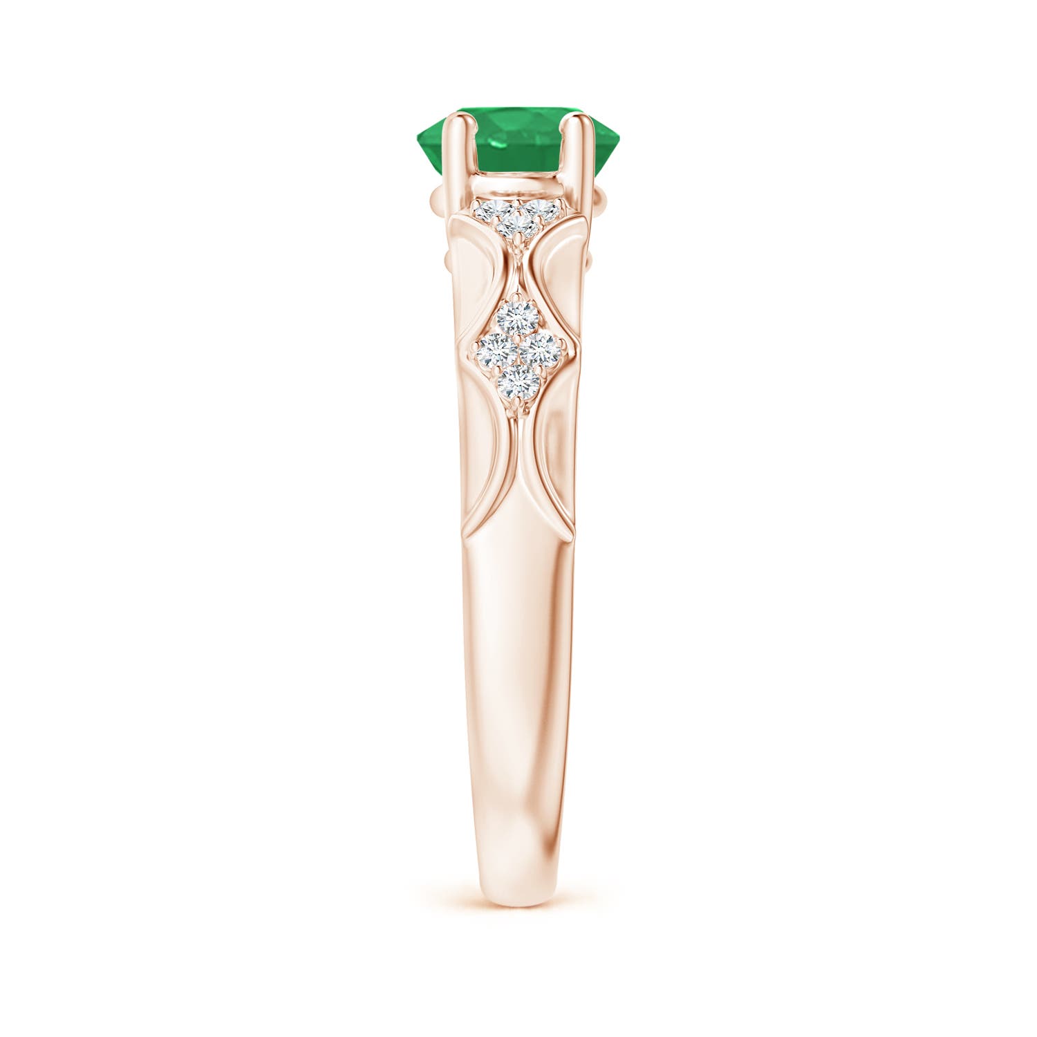 A - Emerald / 1.58 CT / 14 KT Rose Gold