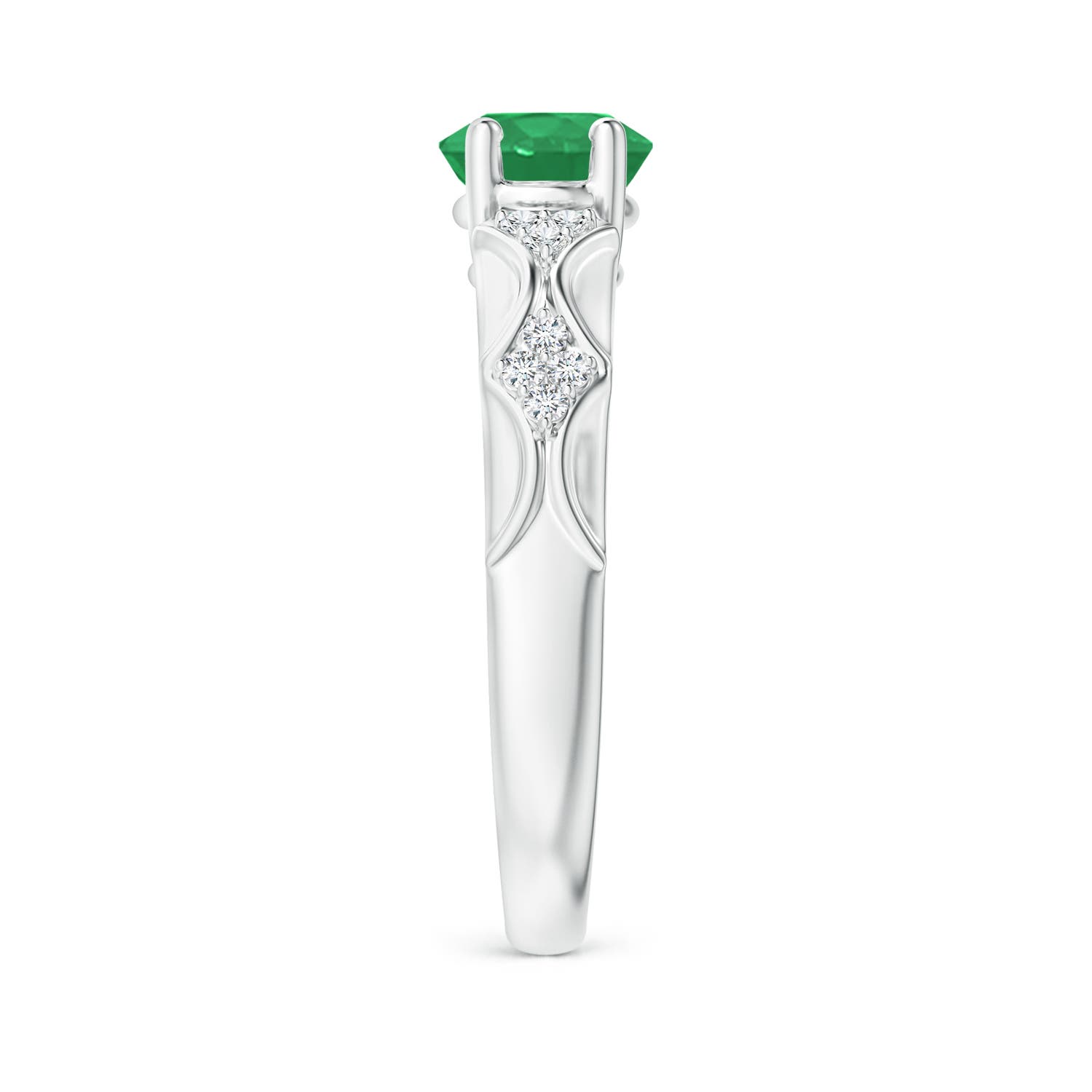 A - Emerald / 1.58 CT / 14 KT White Gold