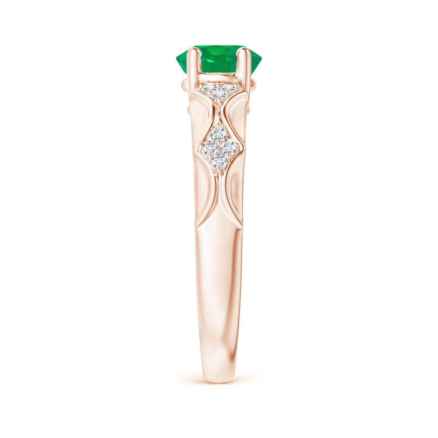 AA - Emerald / 1.58 CT / 14 KT Rose Gold