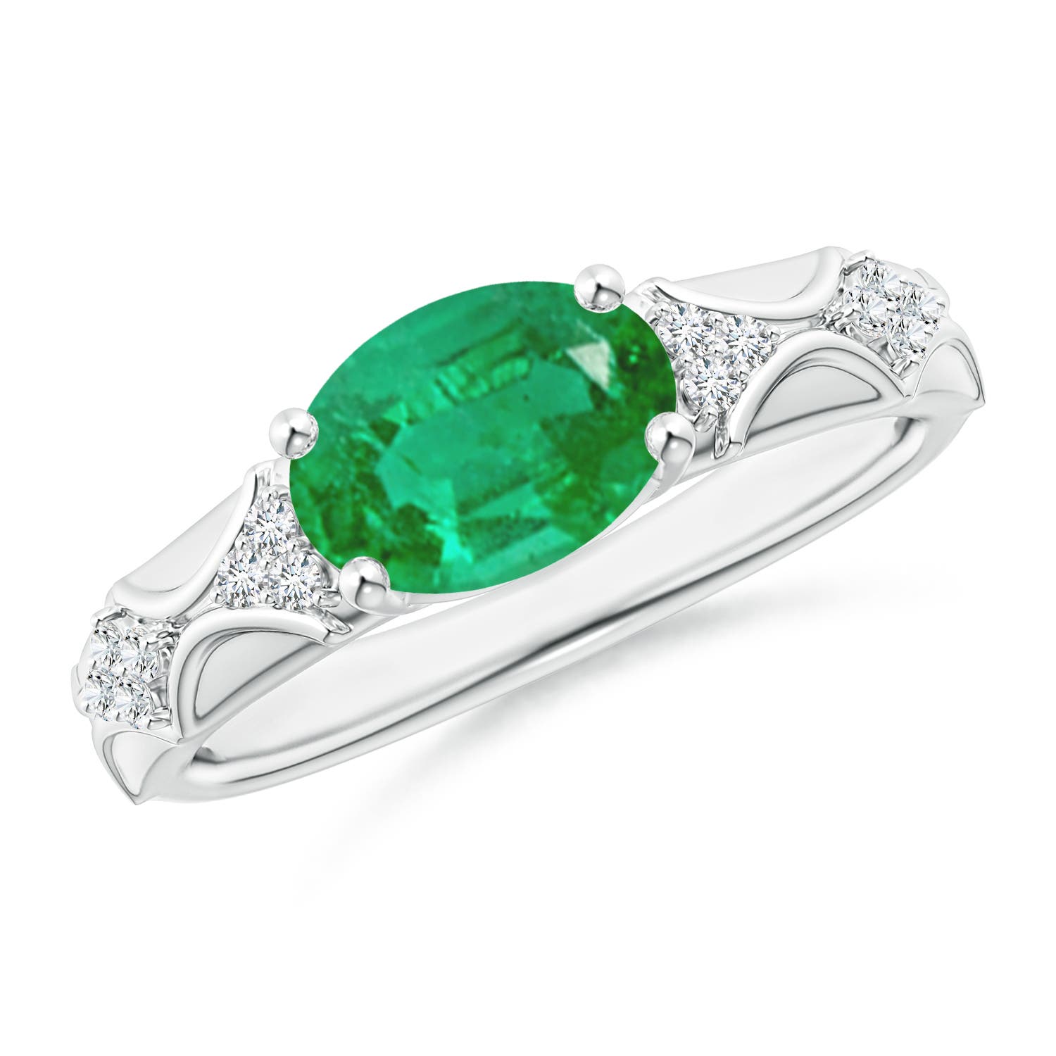 AA - Emerald / 1.58 CT / 14 KT White Gold