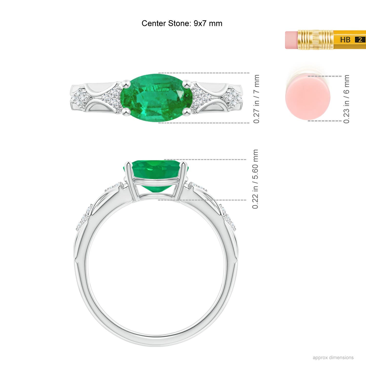 AA - Emerald / 1.58 CT / 14 KT White Gold