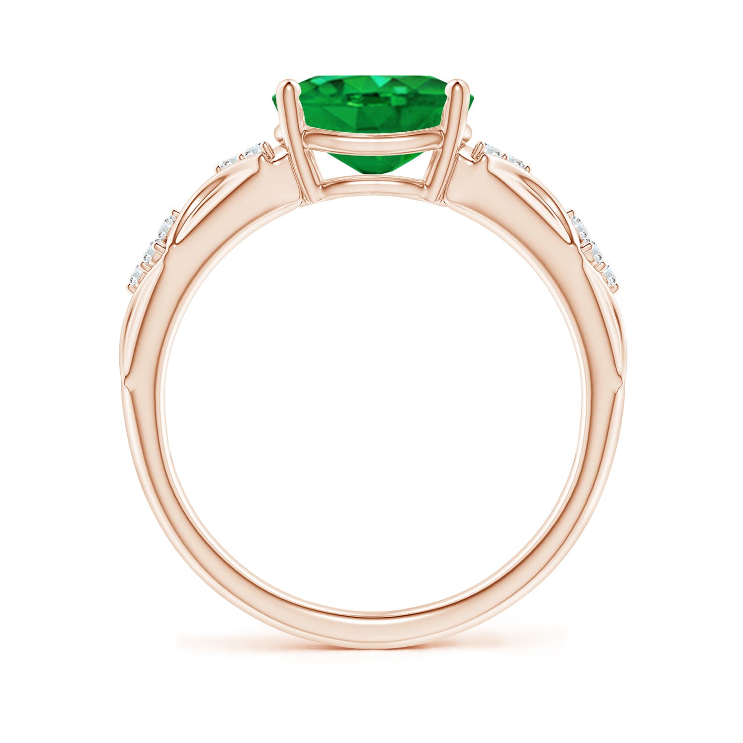 AAA - Emerald / 1.58 CT / 14 KT Rose Gold