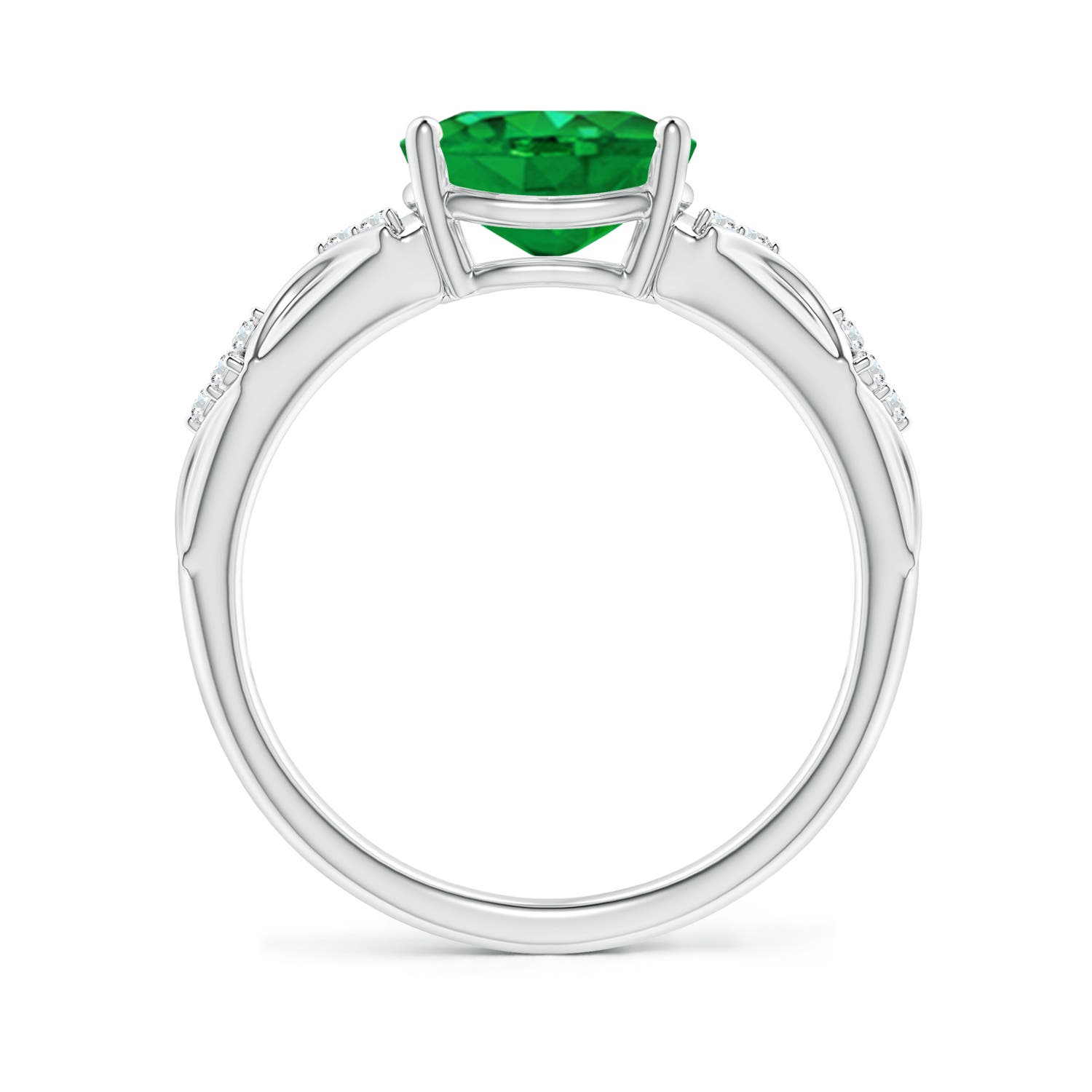 AAA - Emerald / 1.58 CT / 14 KT White Gold