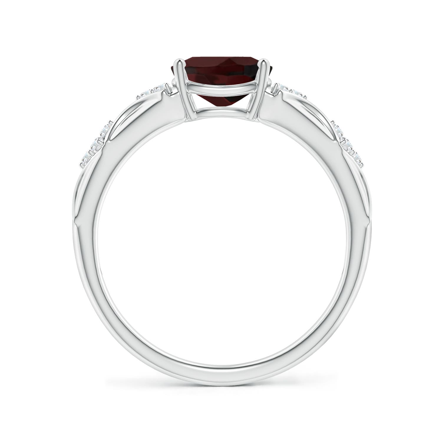 A - Garnet / 1.52 CT / 14 KT White Gold