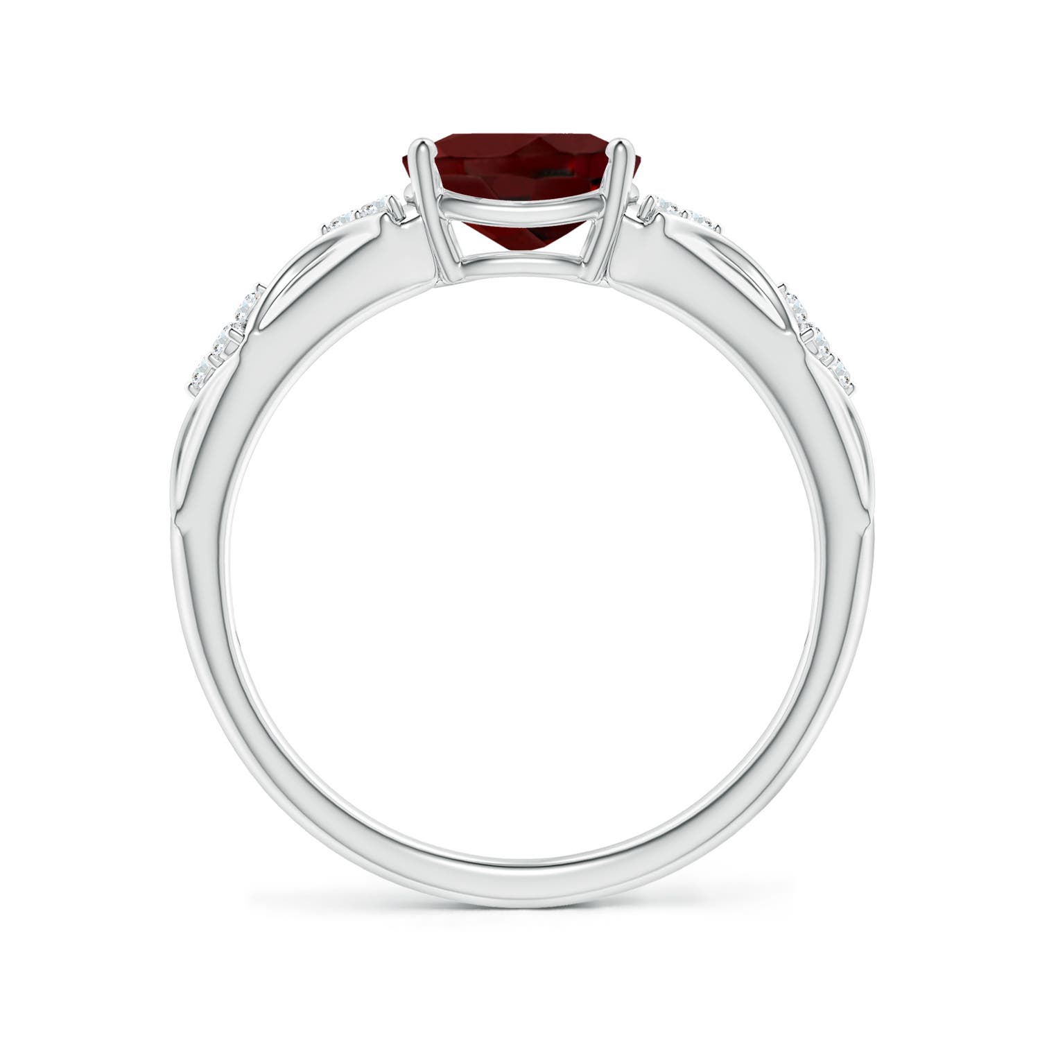 AAA - Garnet / 1.52 CT / 14 KT White Gold