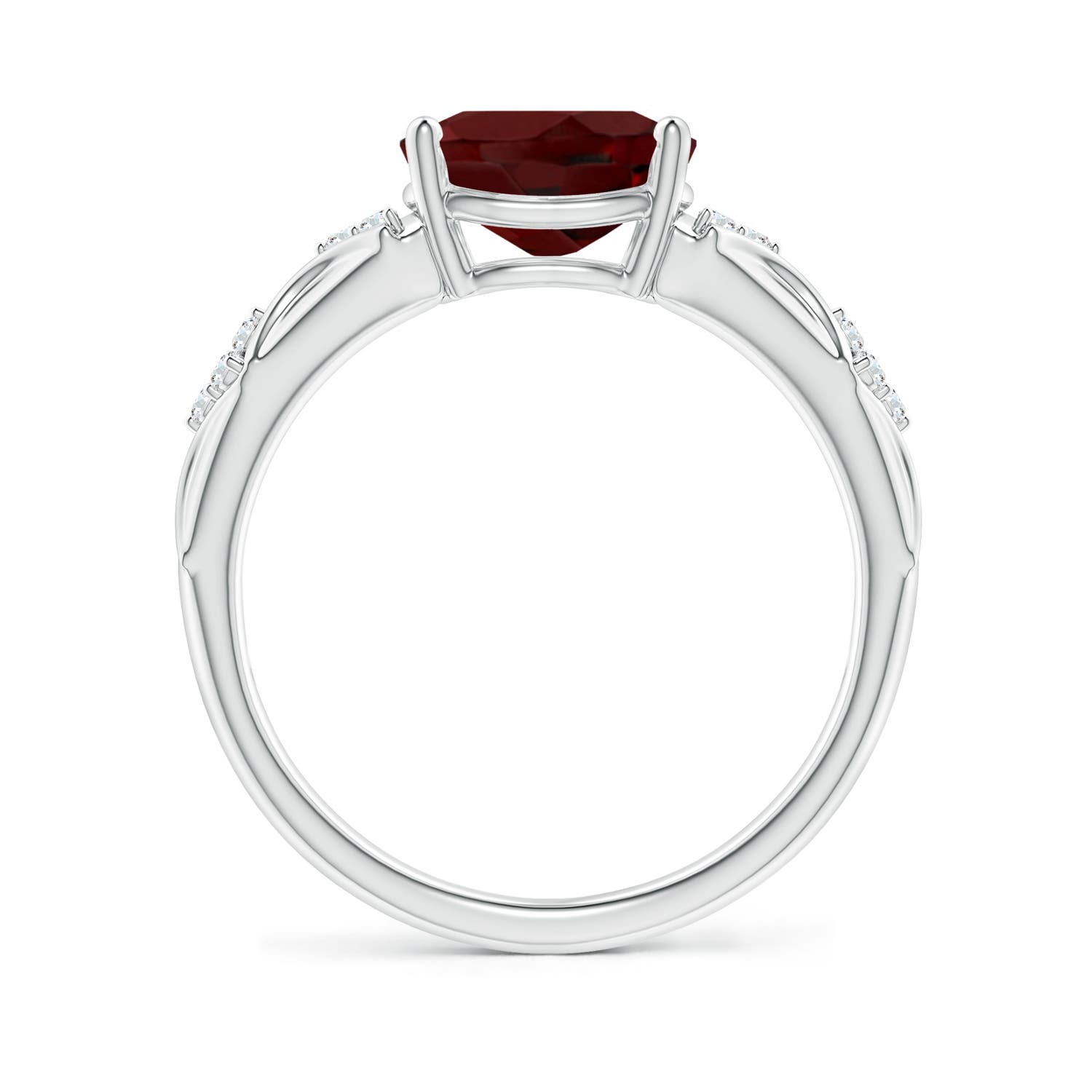 AAA - Garnet / 2.08 CT / 14 KT White Gold