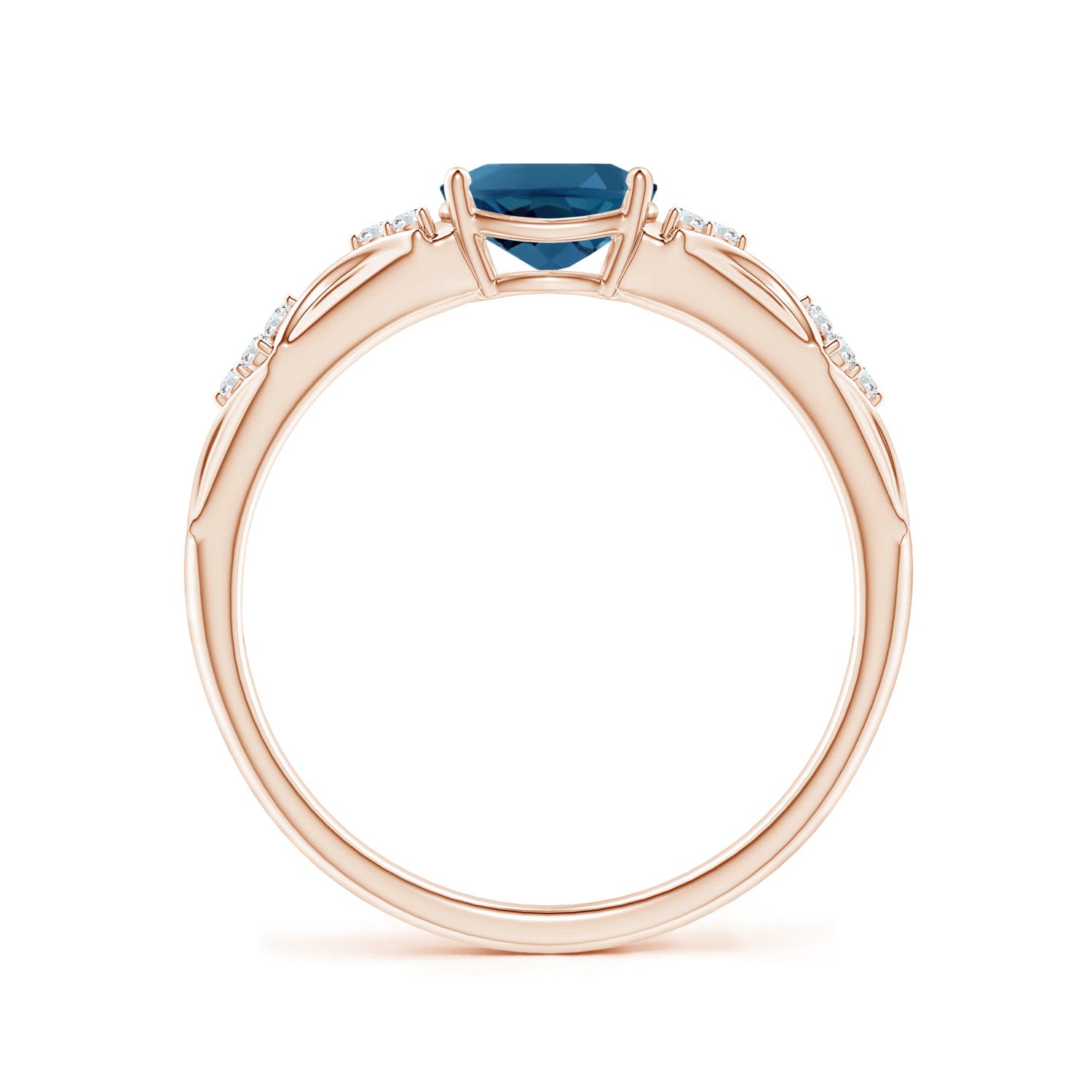 AAA - London Blue Topaz / 1.01 CT / 14 KT Rose Gold