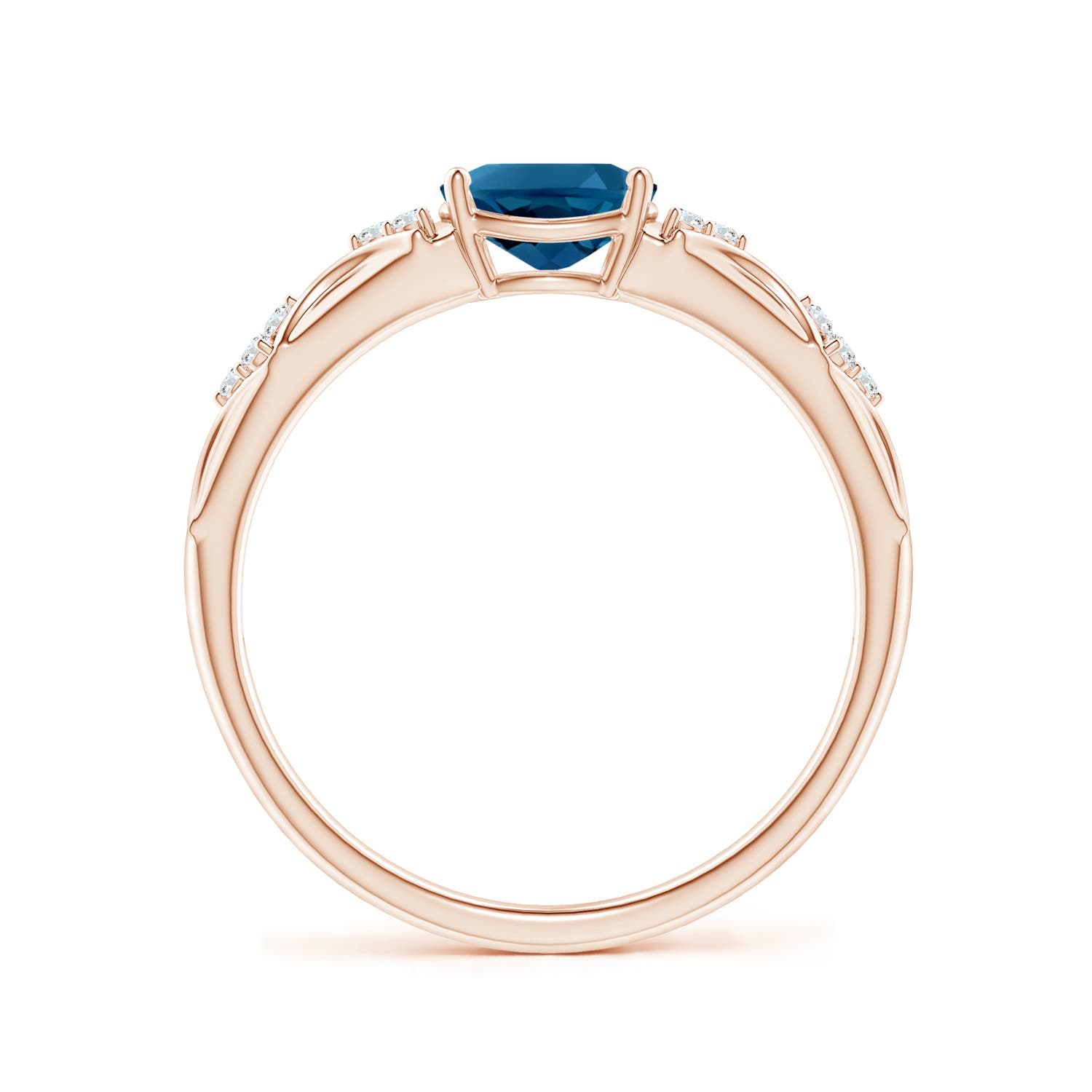 AAAA - London Blue Topaz / 1.01 CT / 14 KT Rose Gold