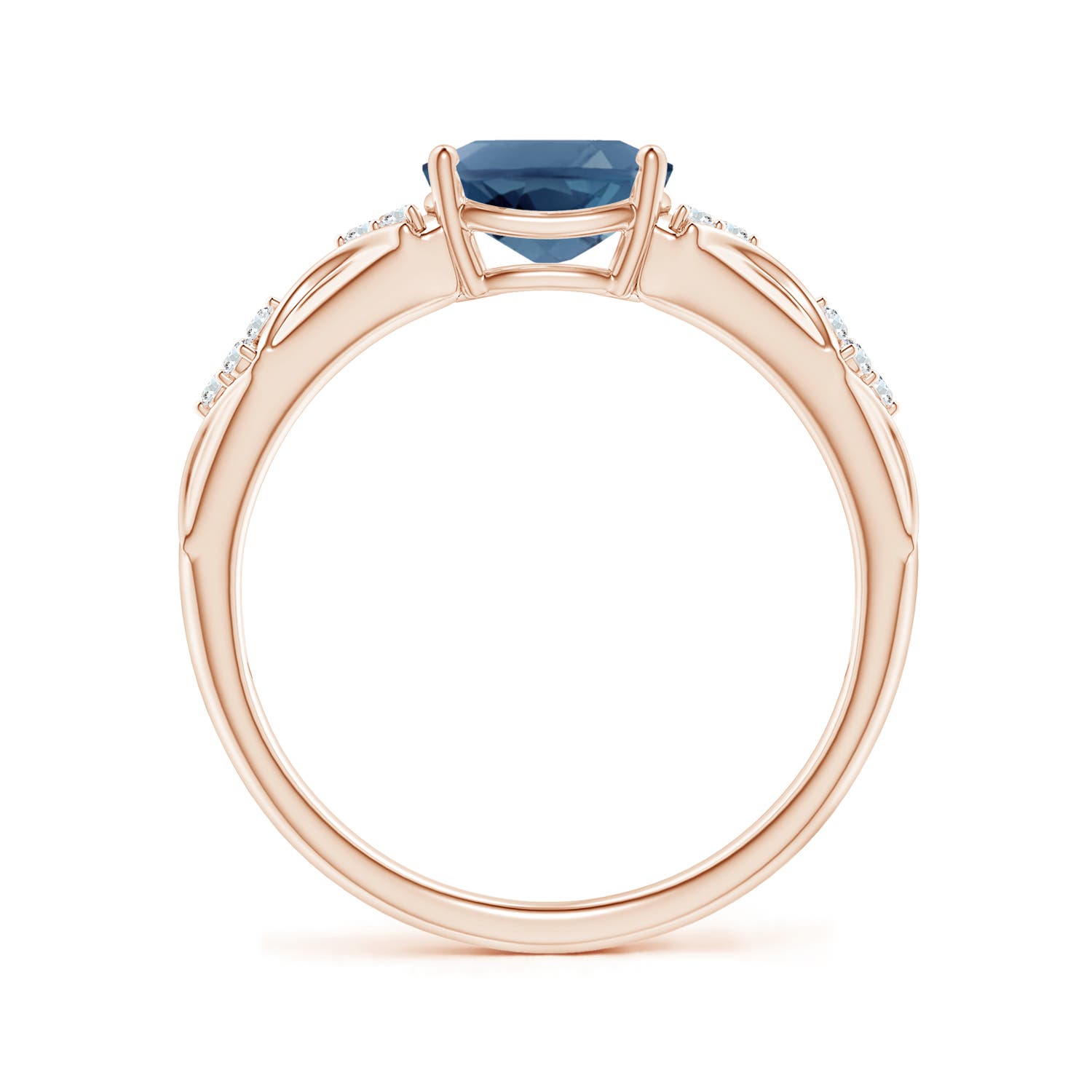 A - London Blue Topaz / 1.57 CT / 14 KT Rose Gold