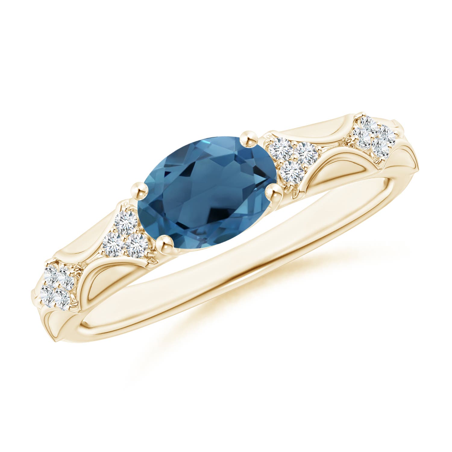 A - London Blue Topaz / 1.57 CT / 14 KT Yellow Gold