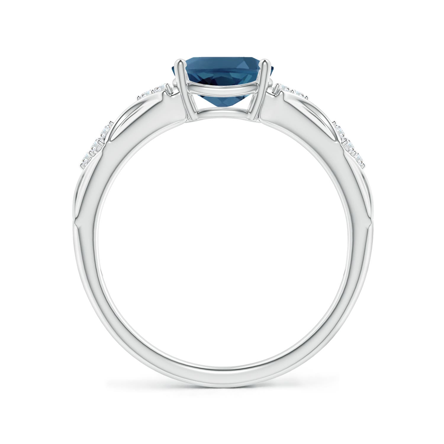 AA - London Blue Topaz / 1.57 CT / 14 KT White Gold