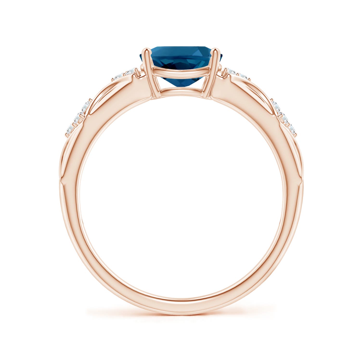 AAAA - London Blue Topaz / 1.57 CT / 14 KT Rose Gold