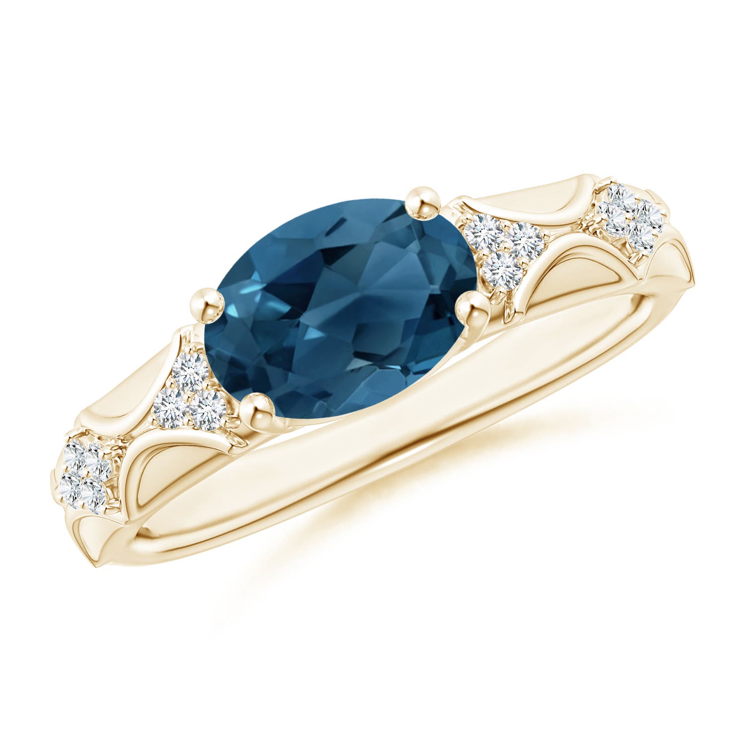 AA - London Blue Topaz / 2.33 CT / 14 KT Yellow Gold